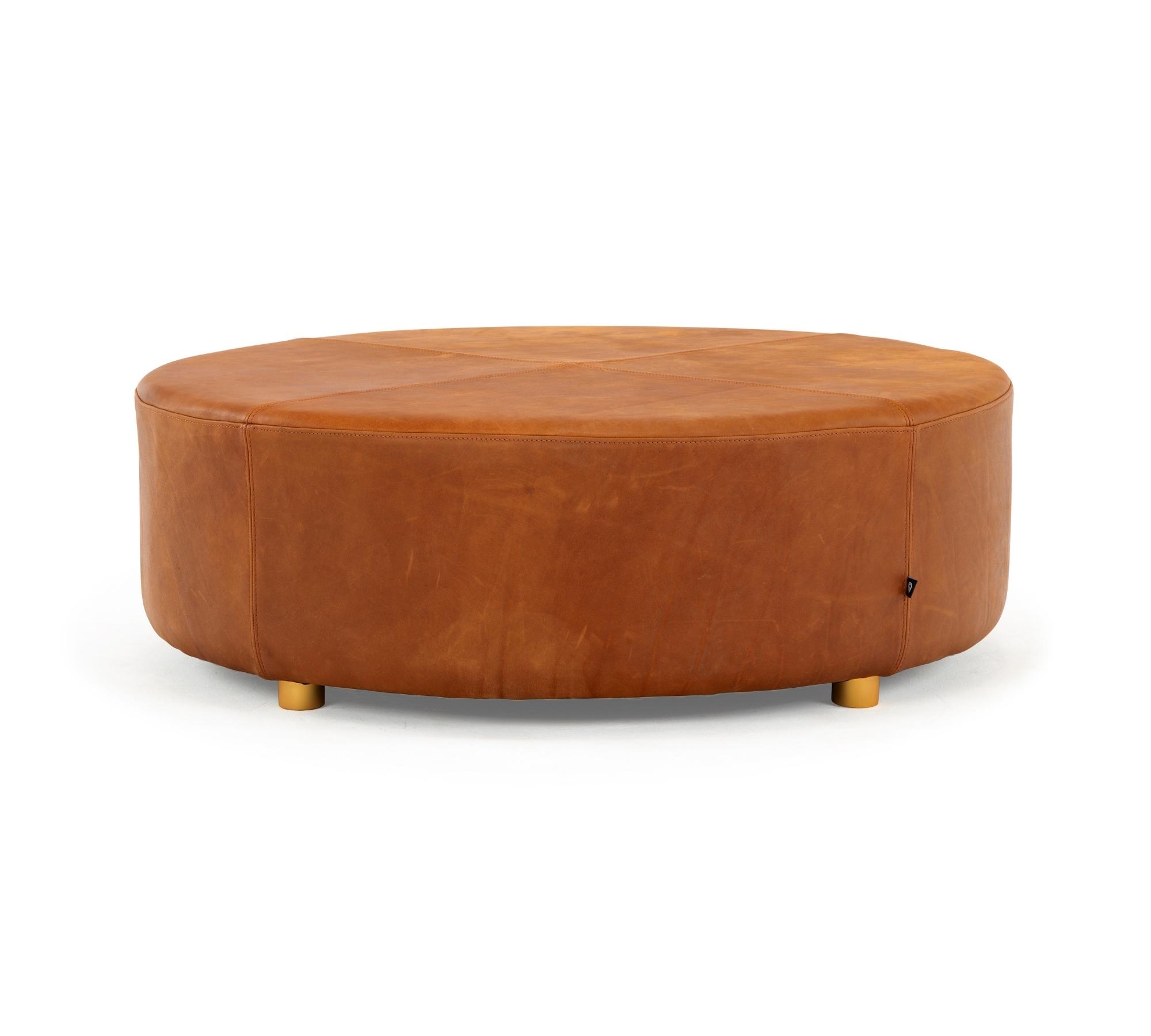 No. 5 Hocker Braun Leder