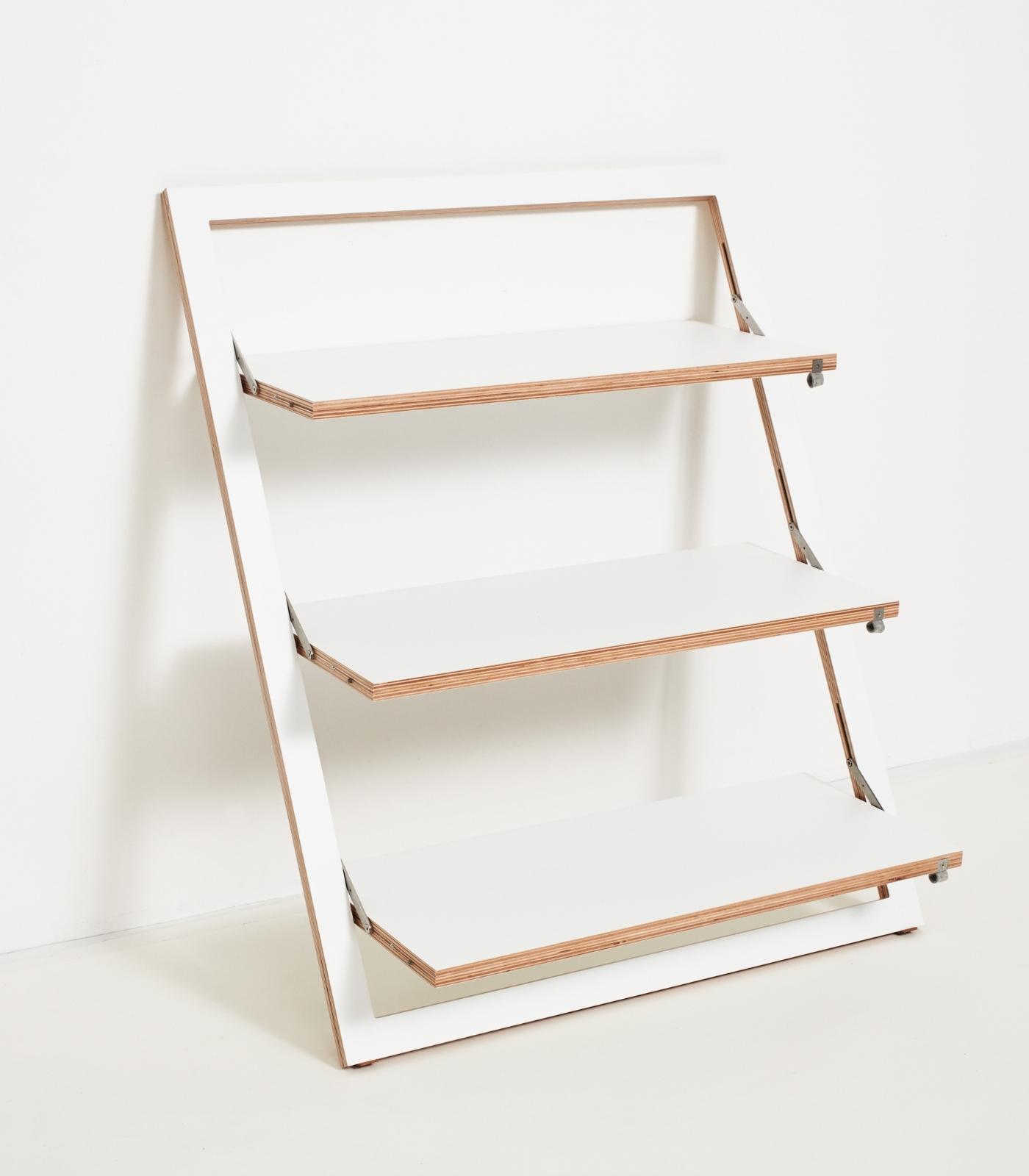 Fläpps Lean Shelf Wood White 80 x 100 cm