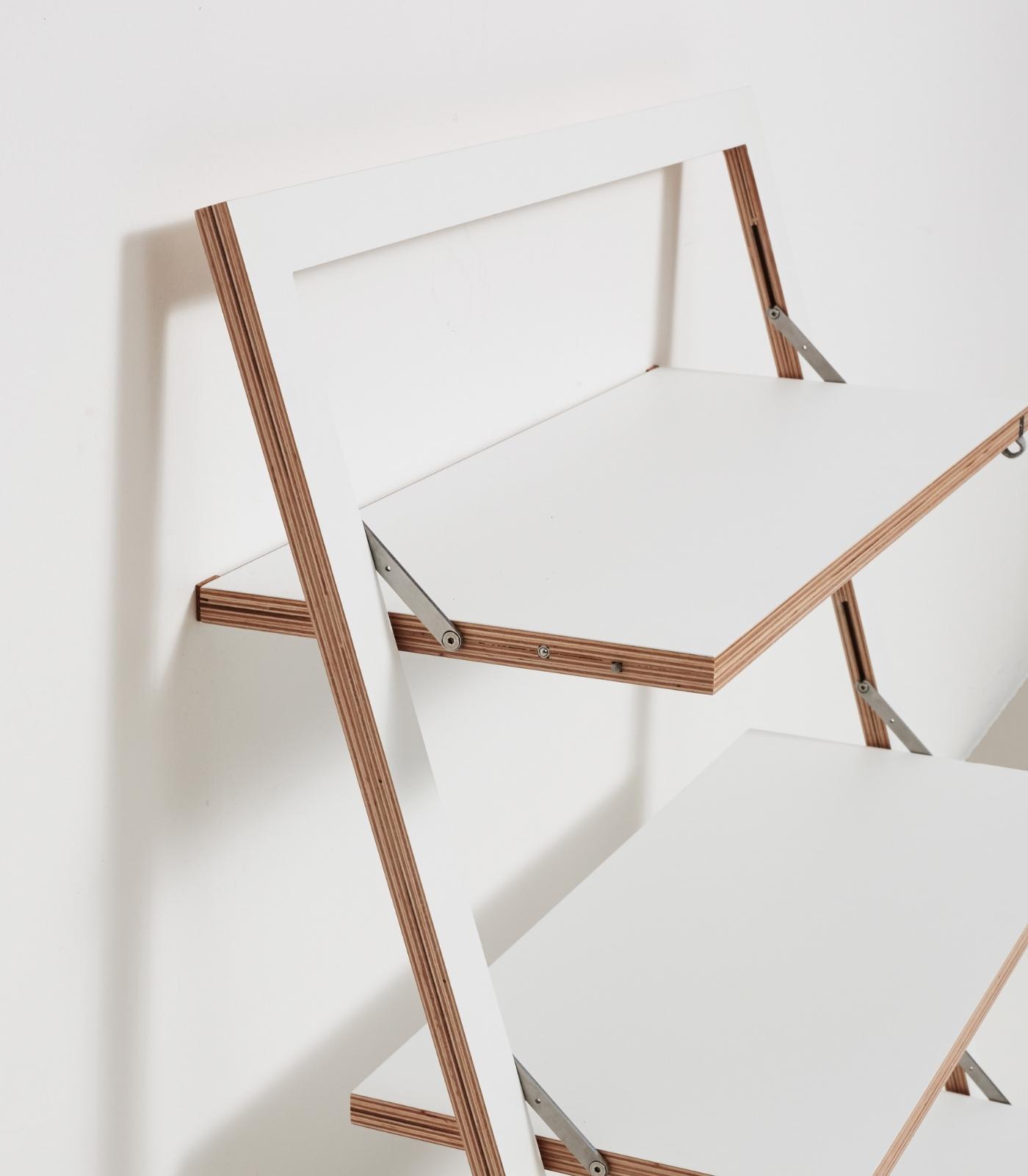 Fläpps Lean Shelf Wood White 80 x 100 cm