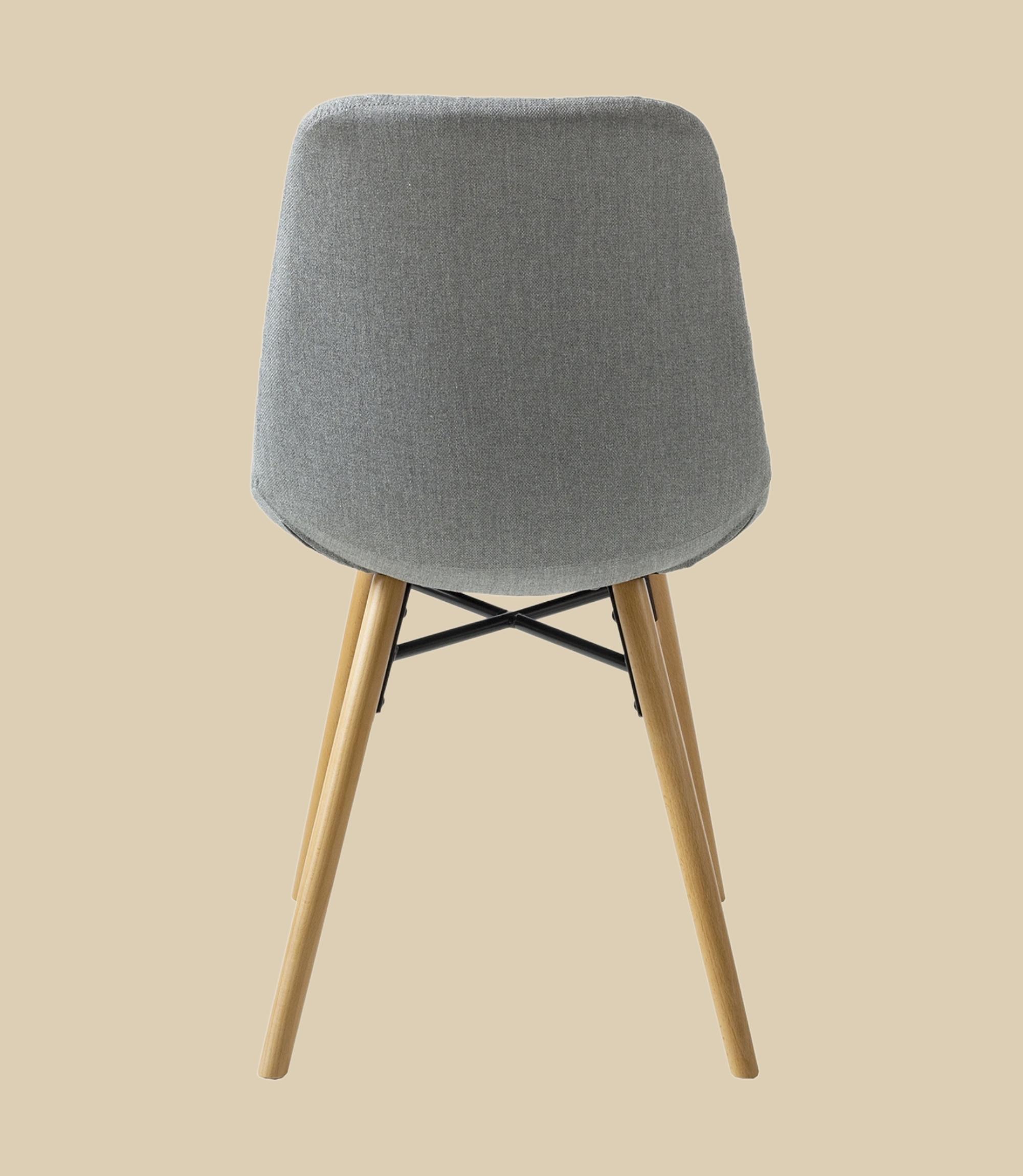 2x Upholstered chair with diamond quilting Grey