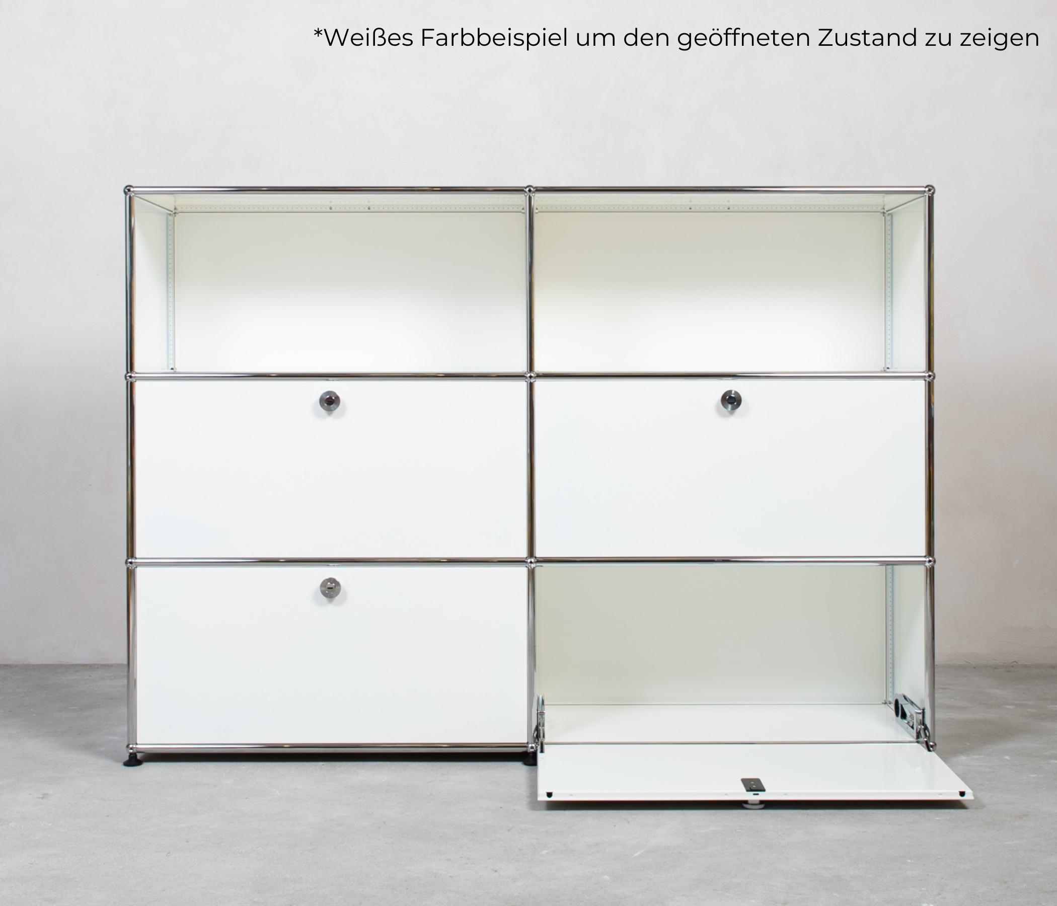 USM Haller Highboard 2x3 Fächer oben offen Reinweiß
