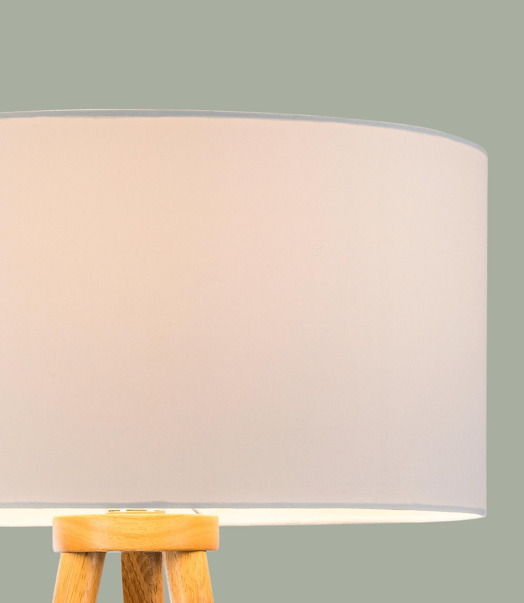 Tripod Stehleuchte Massivholz