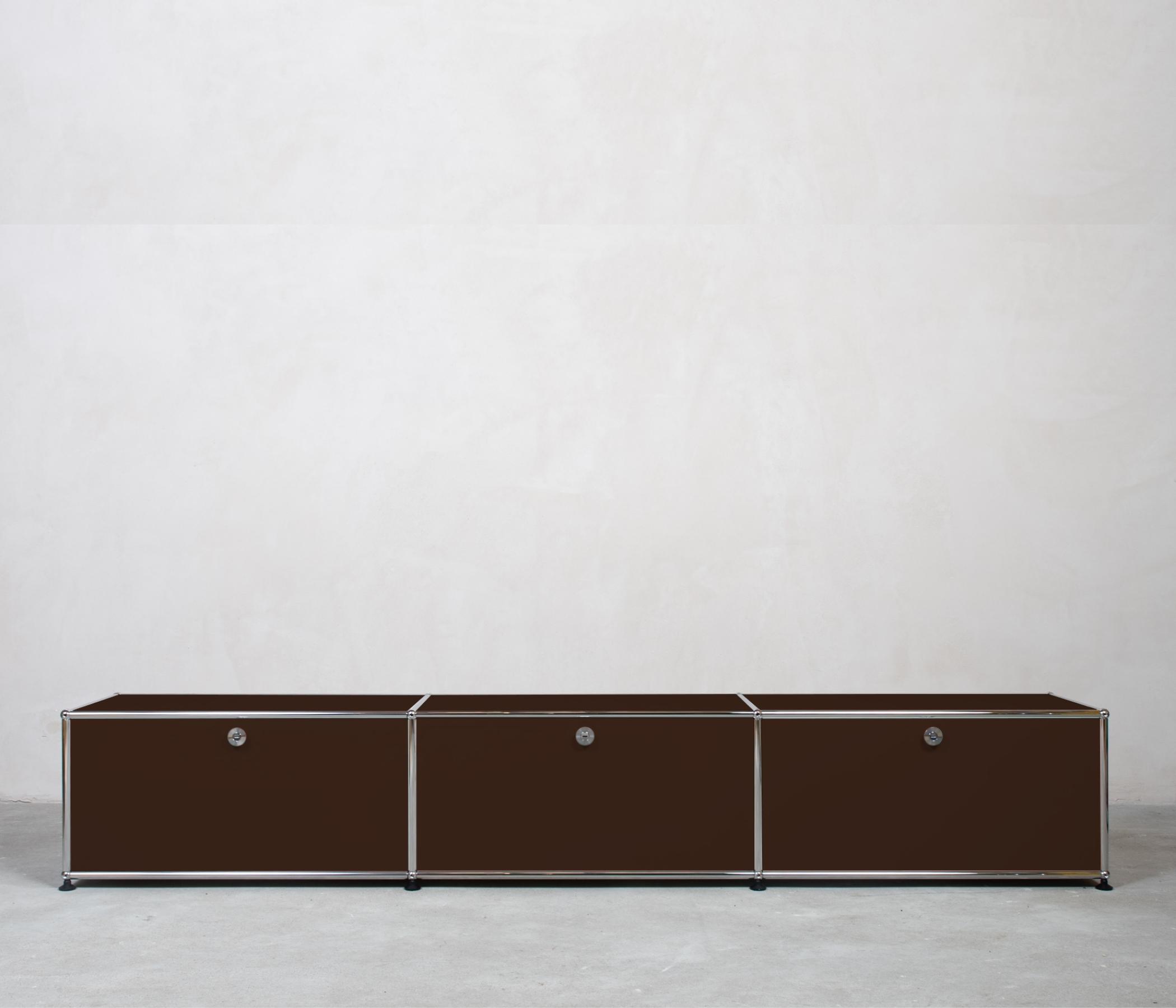 USM Haller Lowboard 3x1 Fächer Braun