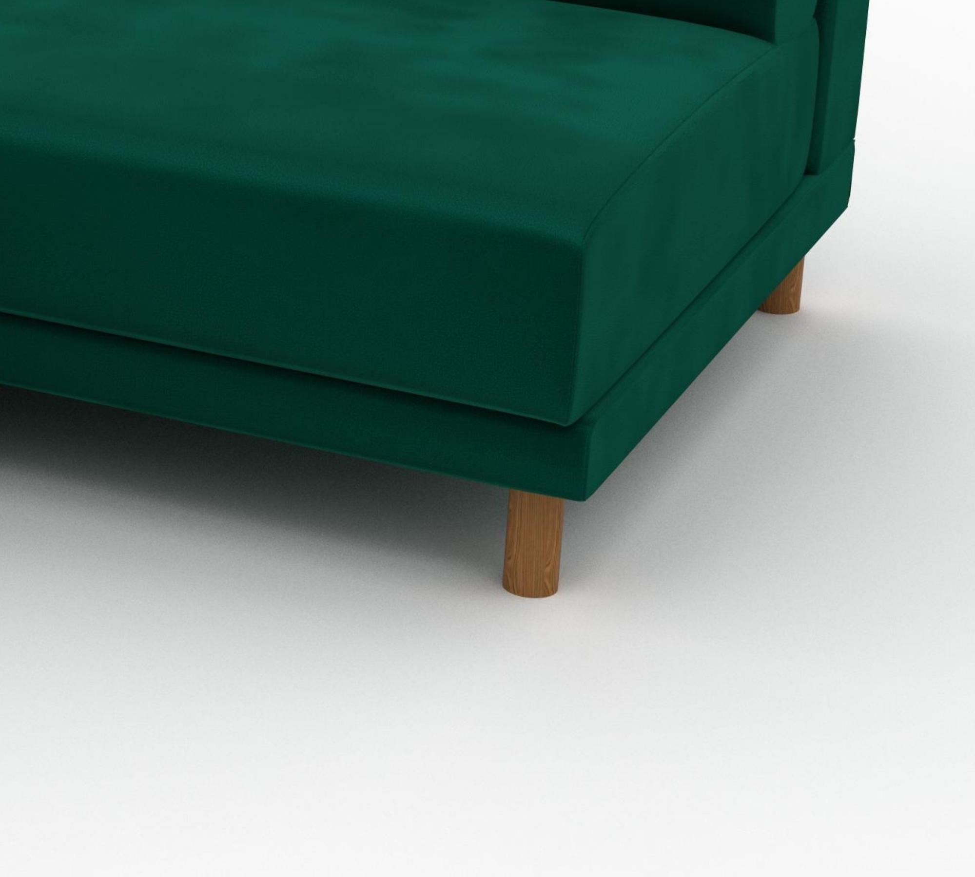 Tyme 2-Sitzer Ecksofa Récamiere Links Samt Waldgrün