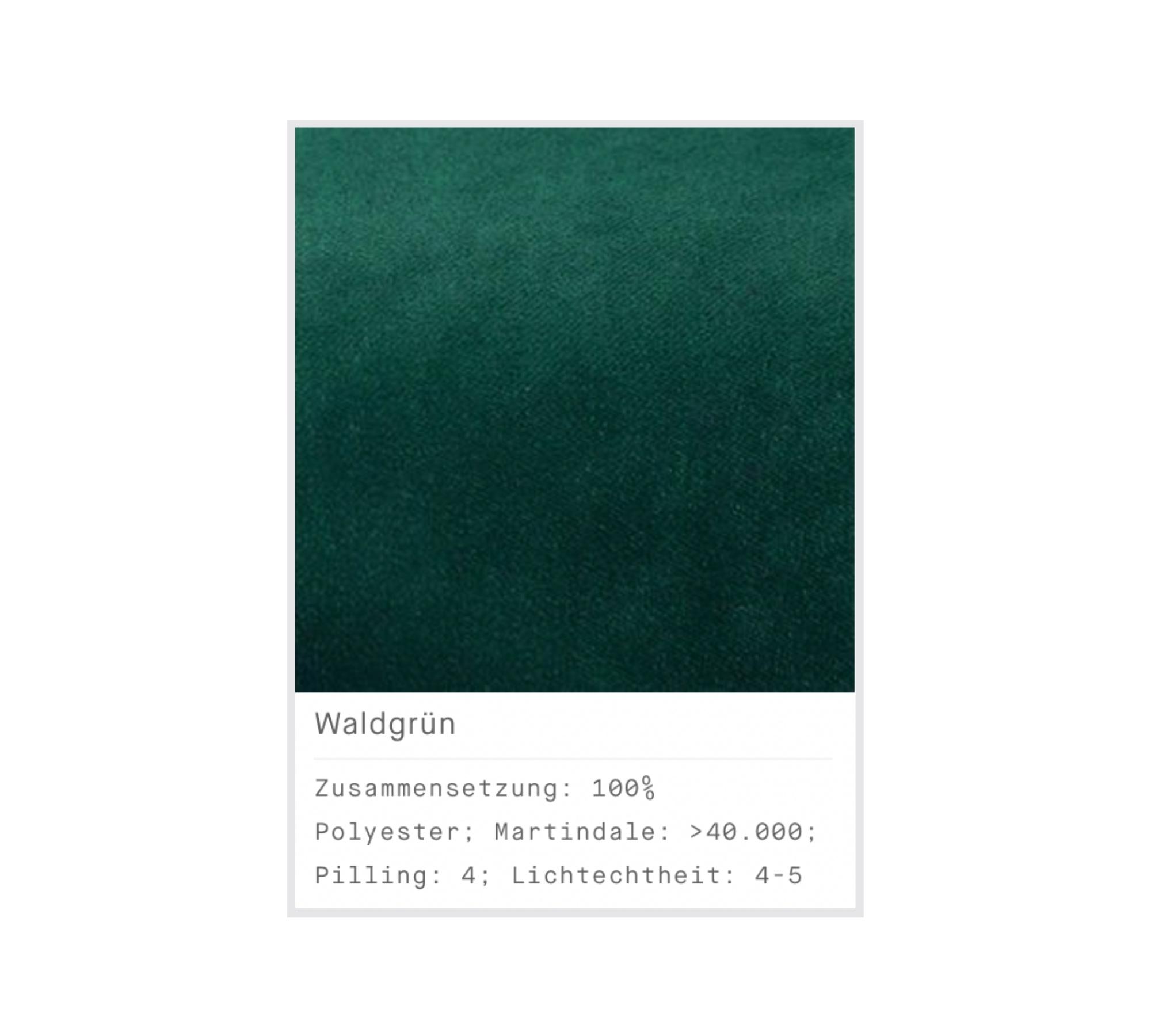 Tyme 2-Sitzer Ecksofa Récamiere Links Samt Waldgrün