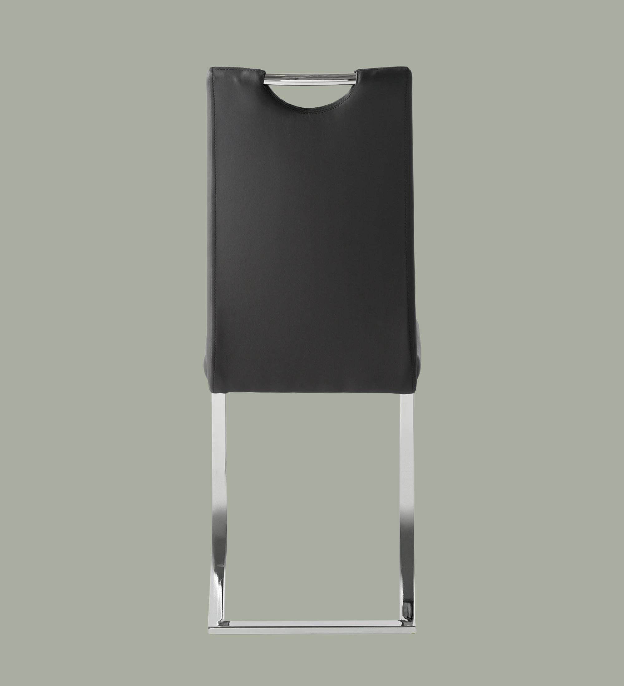 2x cantilever chair with handle Black