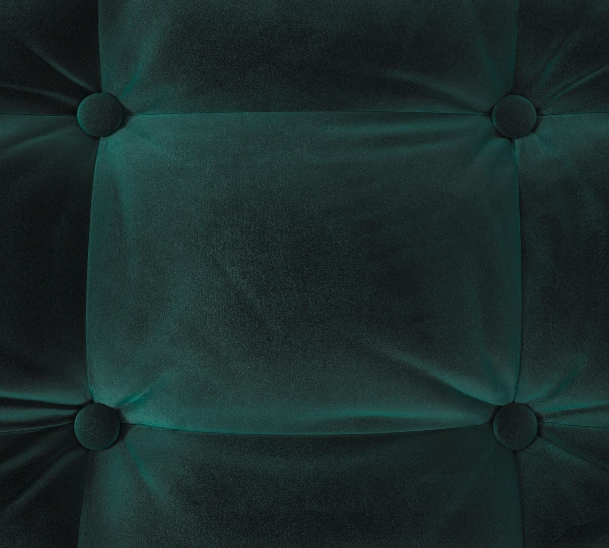 3-Sitzer Ecksofa Aldo Récamiere Links Samt Smaragd