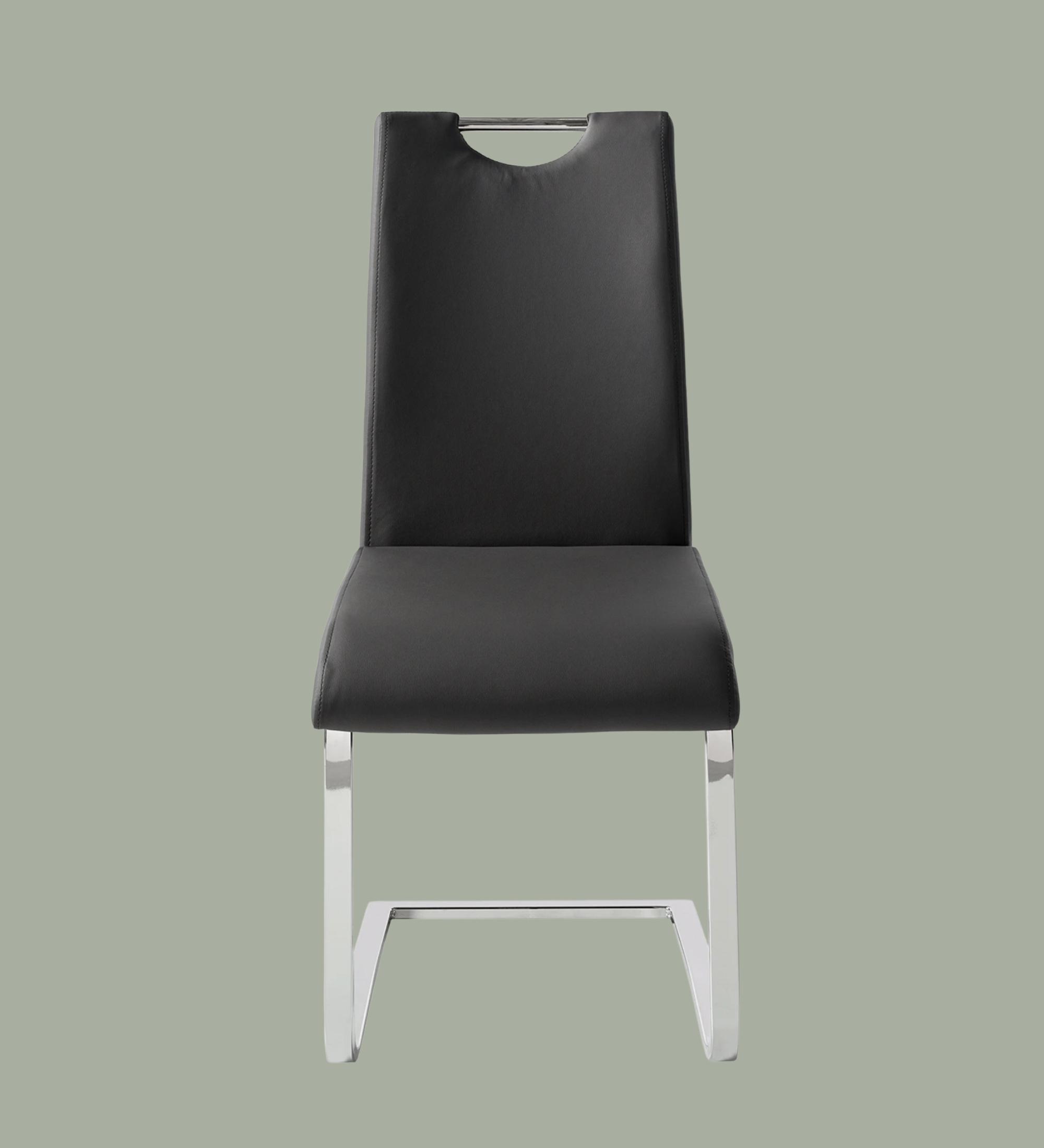 2x cantilever chair with handle Black