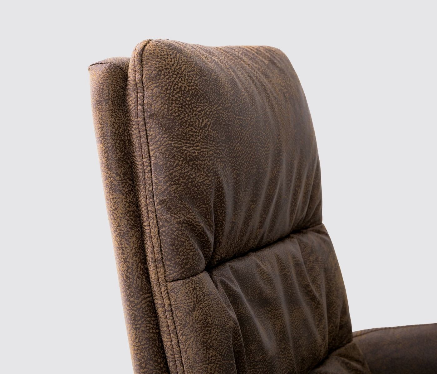 Armchair made of microfiber and steel Brown