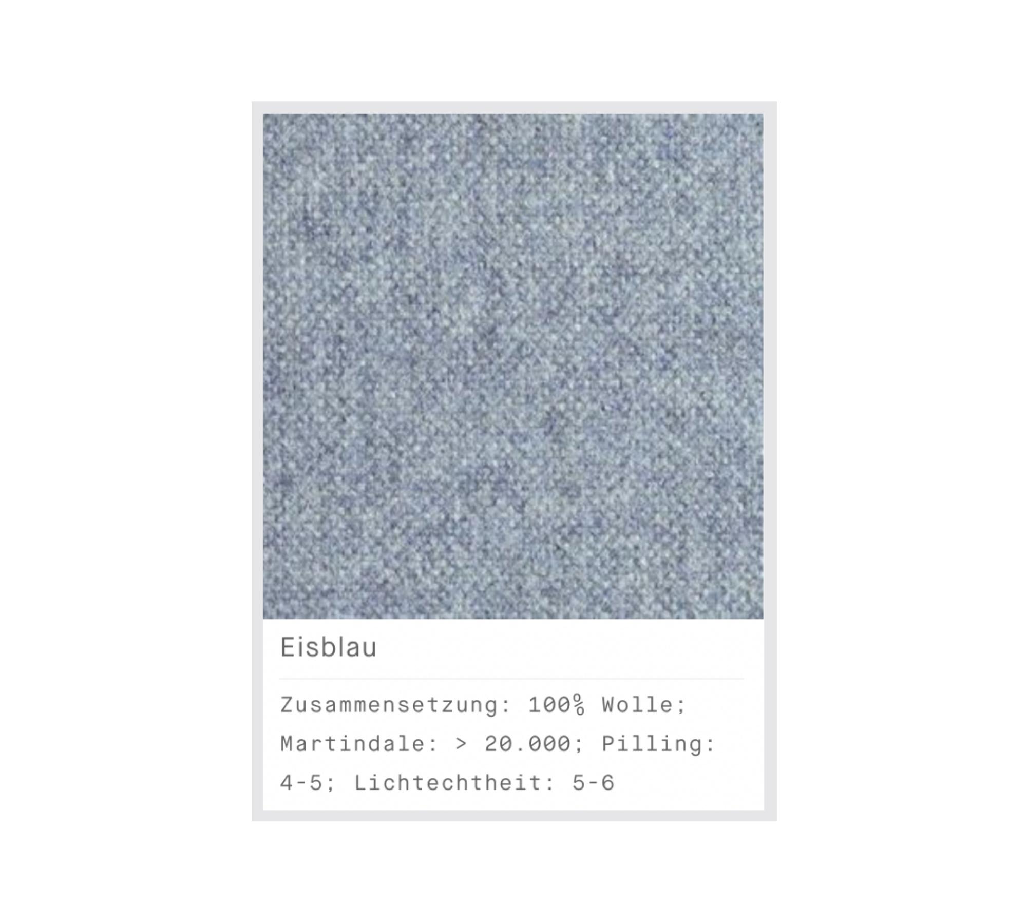 Tyme Ecksofa Récamiere Links Wollstoff Eisblau