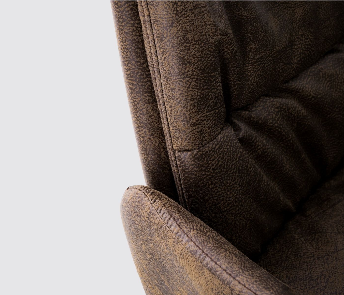Armchair made of microfiber and steel Brown