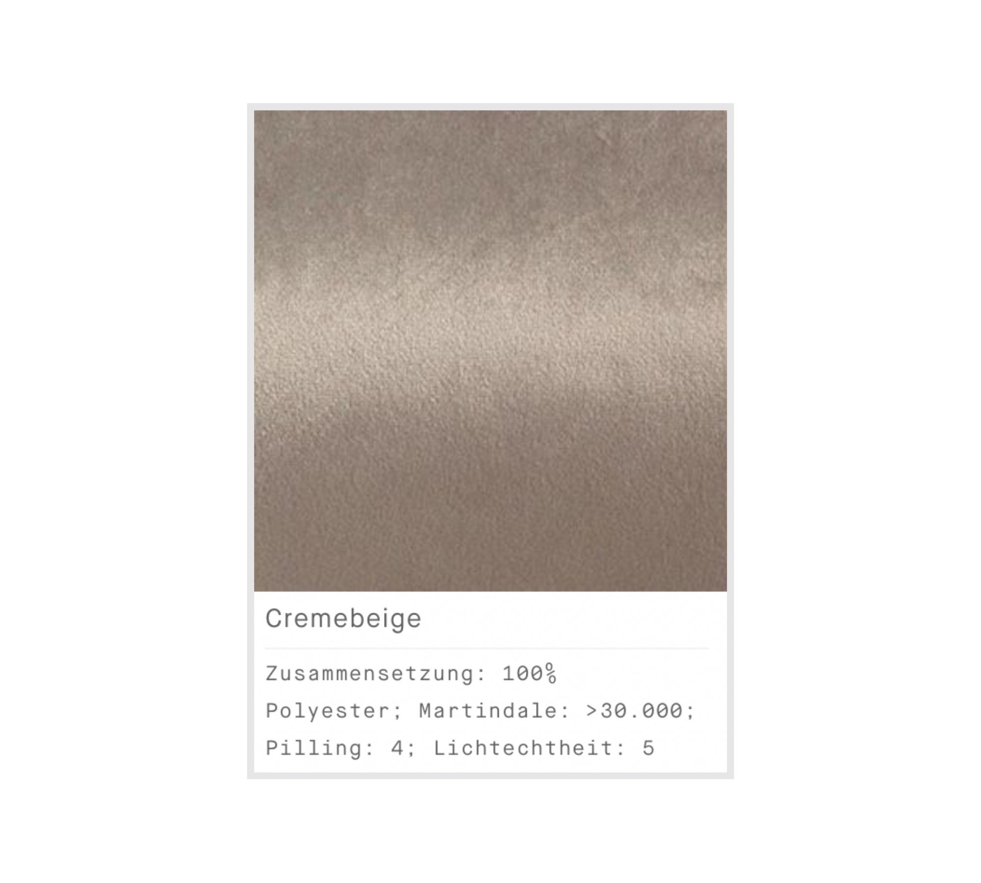 Minimalistisches Designer Ecksofa Samt Cremebeige