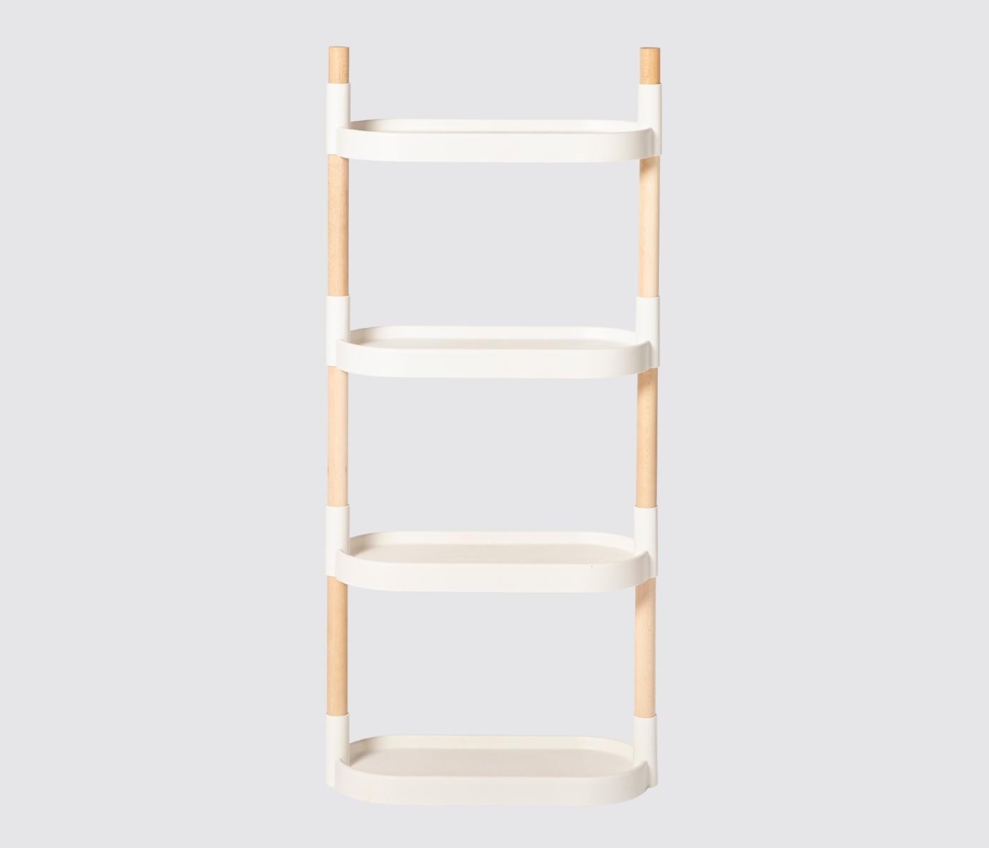 Modulares Blumengestell mit 4 Regalböden Weiß