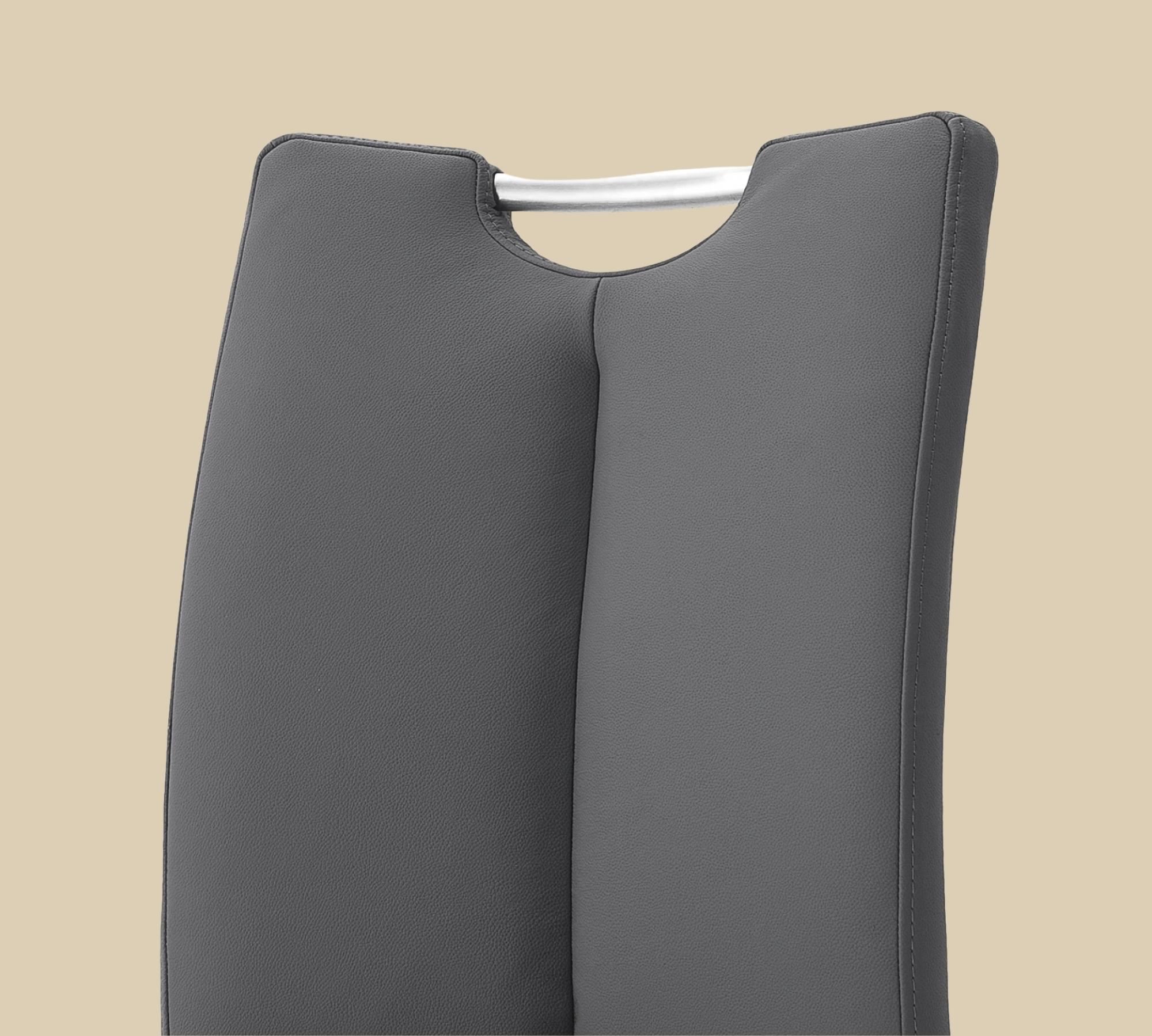 2x Freischwinger aus Leder Grau