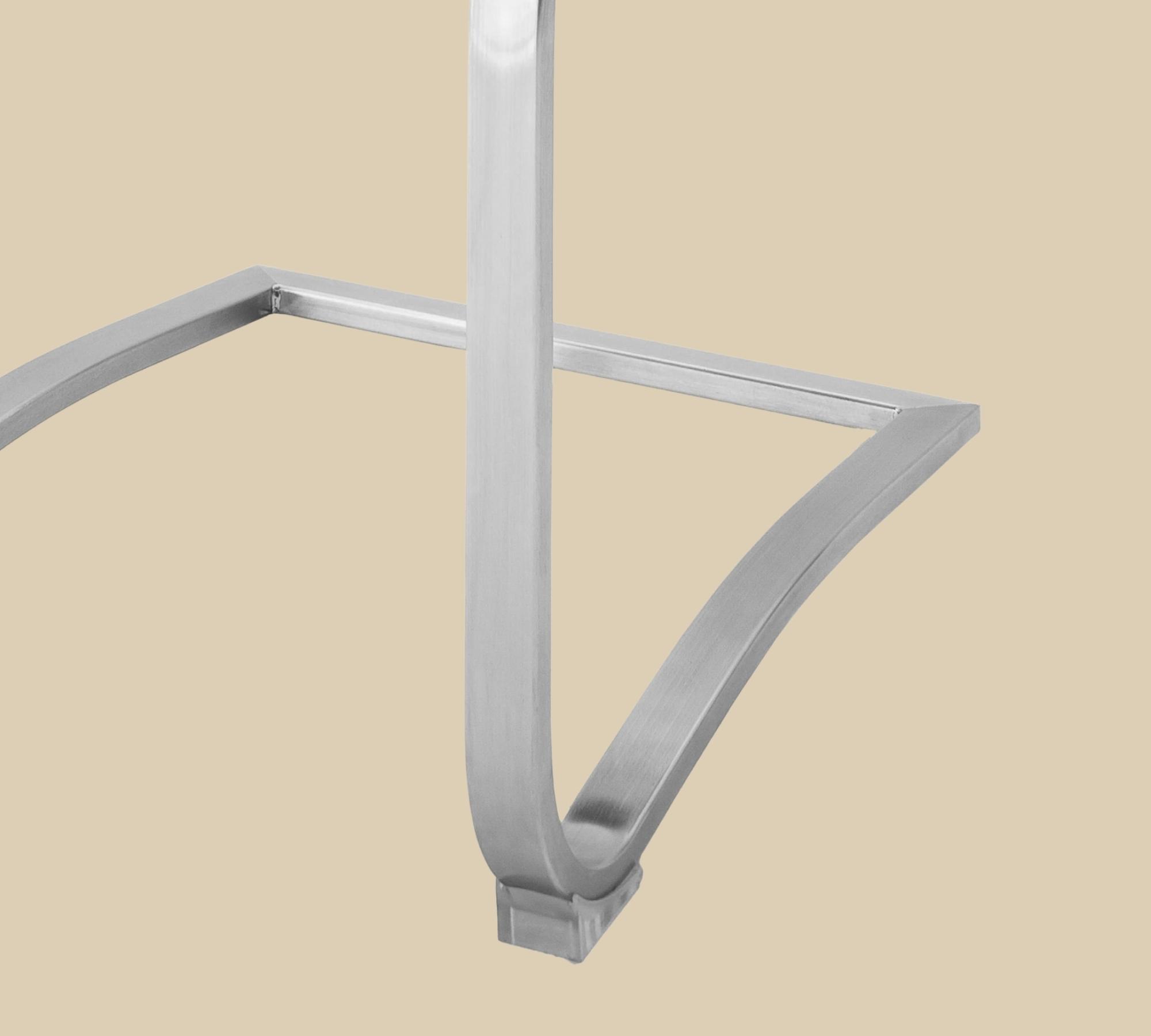 2x Freischwinger aus Leder Grau