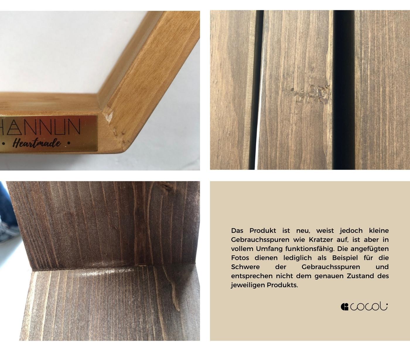 Holz-Esstisch mit X-Förmigen Metallbeinen 