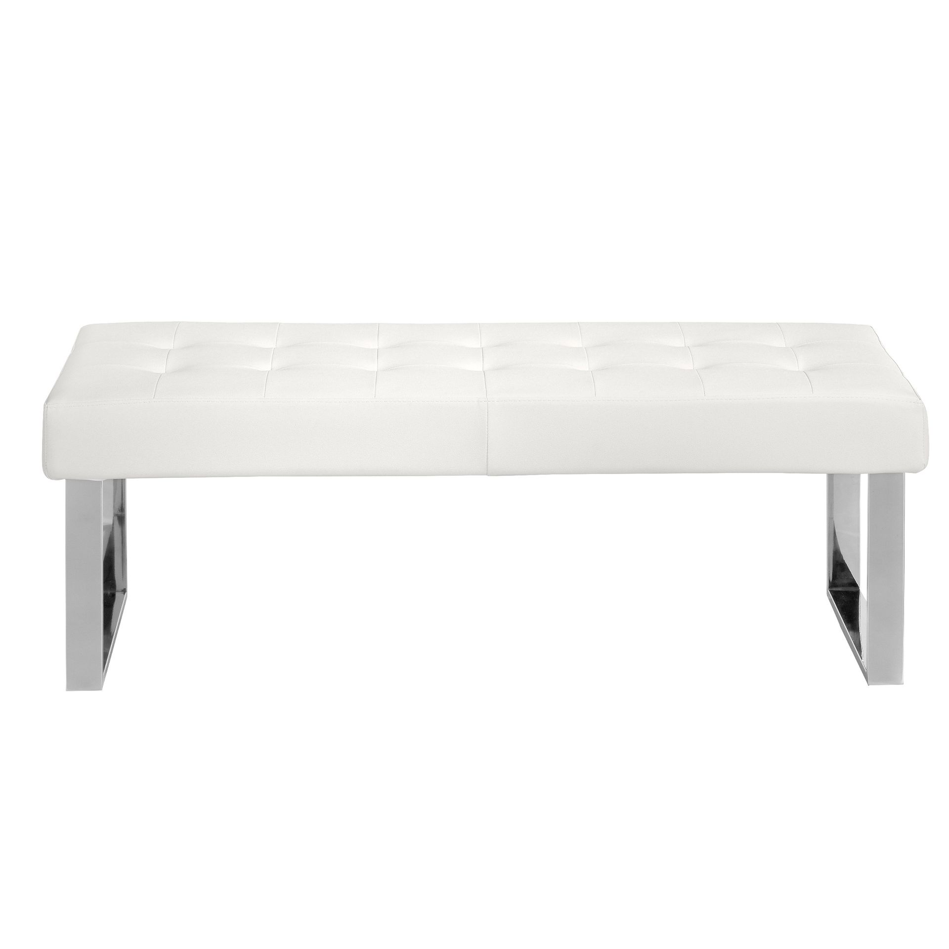 Panca in ecopelle bianca