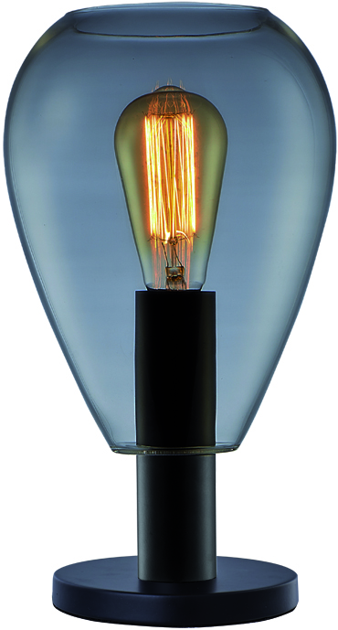 Table lamp Smoked glass Grey