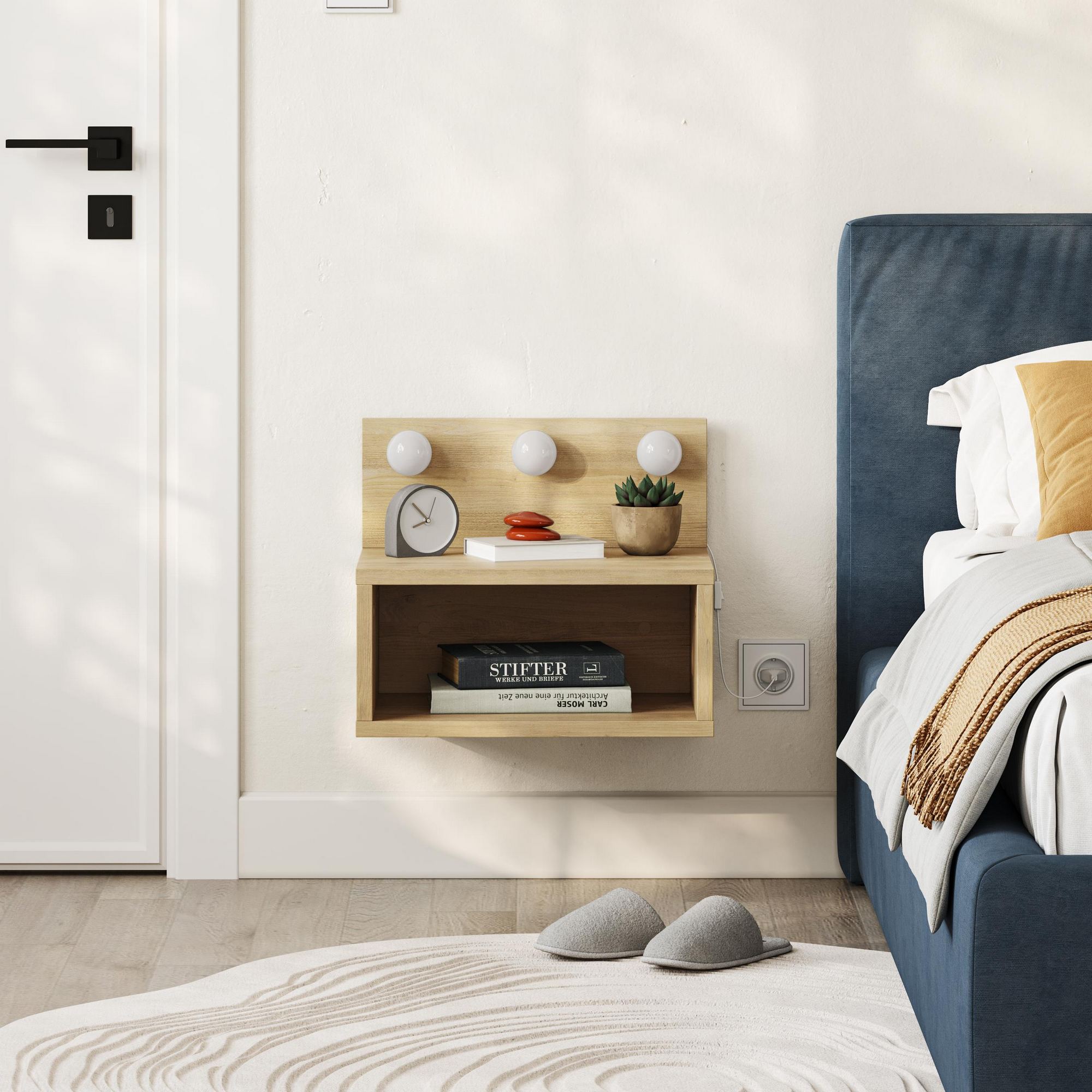 Treo Nightstand Oak Brown Look