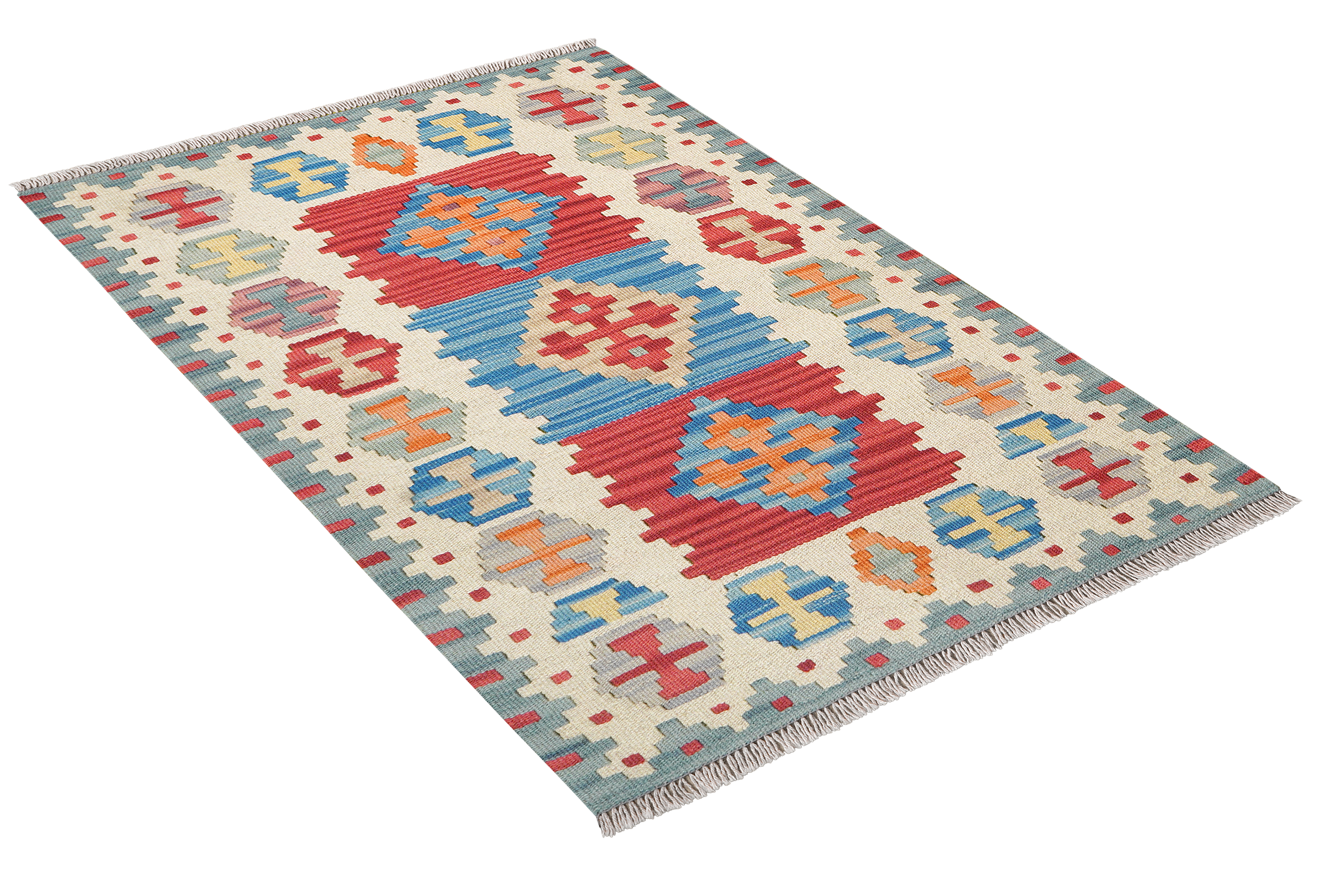 Kelim Gashgai Wool Multicolored