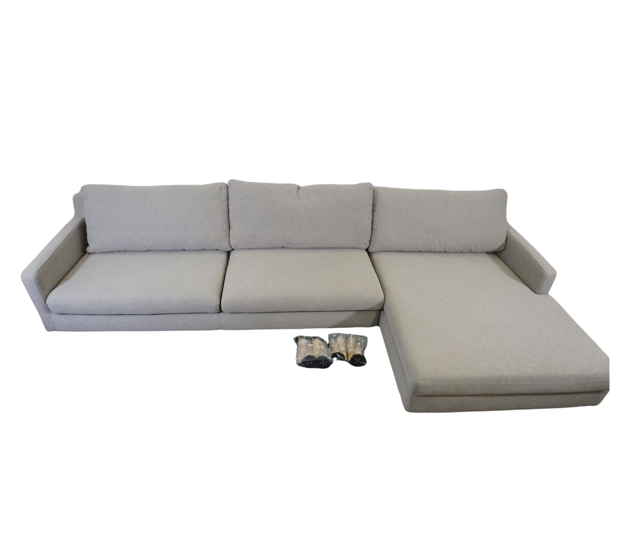 Astha Ecksofa Récamiere Rechts Beige Agnes Brown