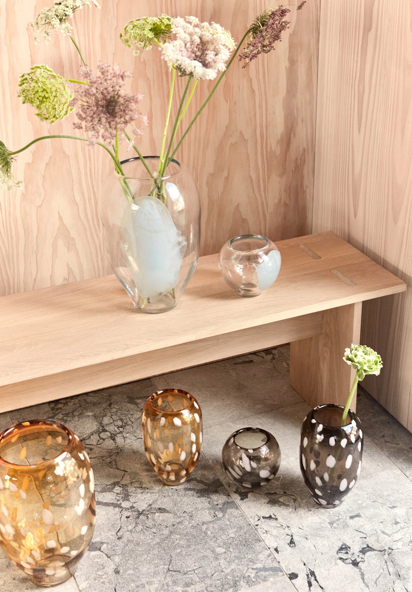 Jali Vase Medium Glas Braun 