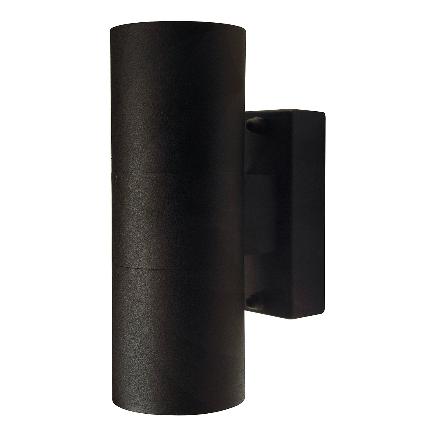 2-Flammig Wandleuchte Tin Double Aluminium Schwarz