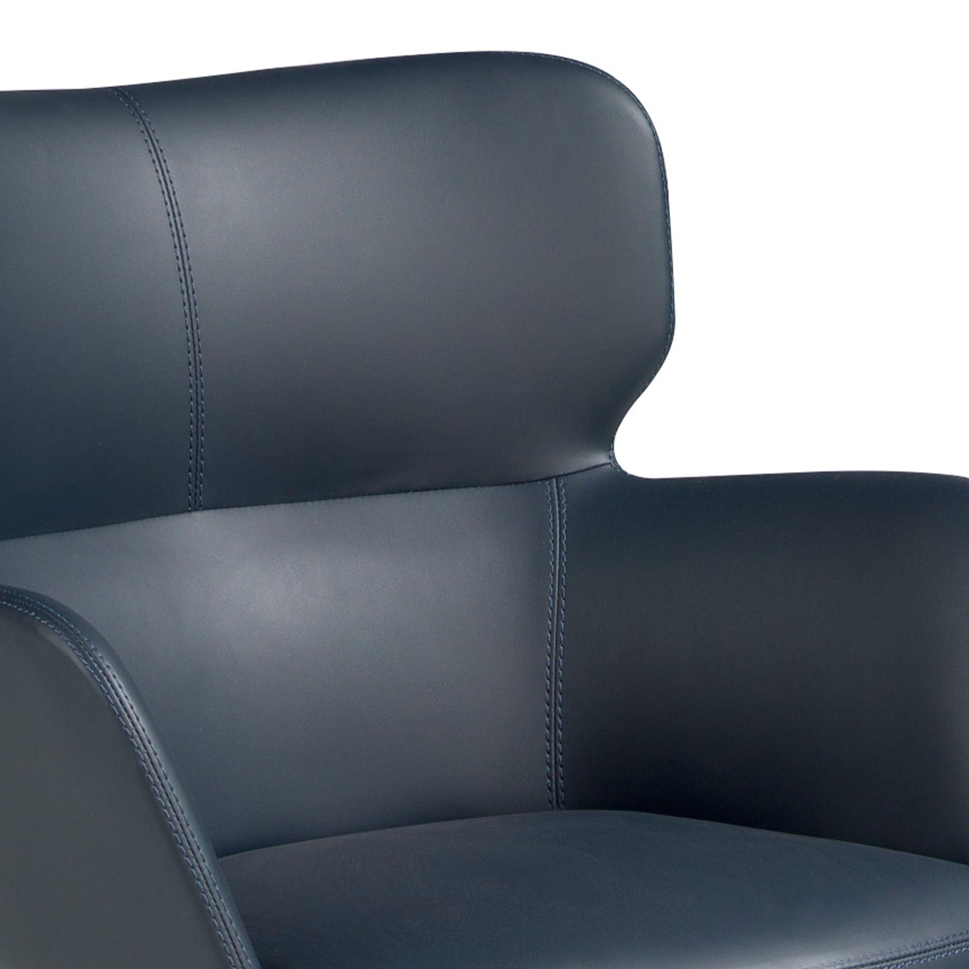 4110 Office chair Swivel Faux leather Stainless steel Blue