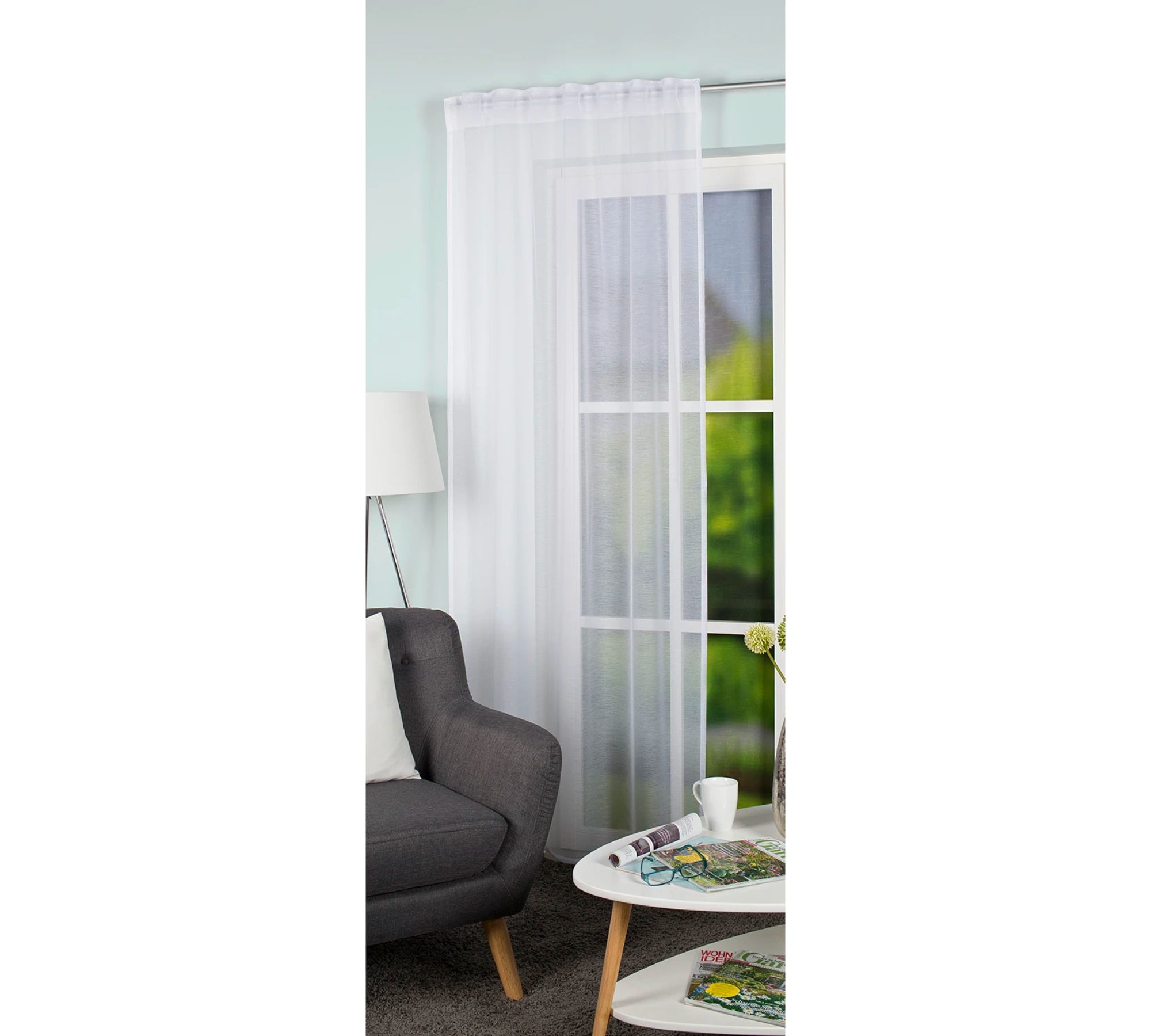 Vorhang Textil Weiß