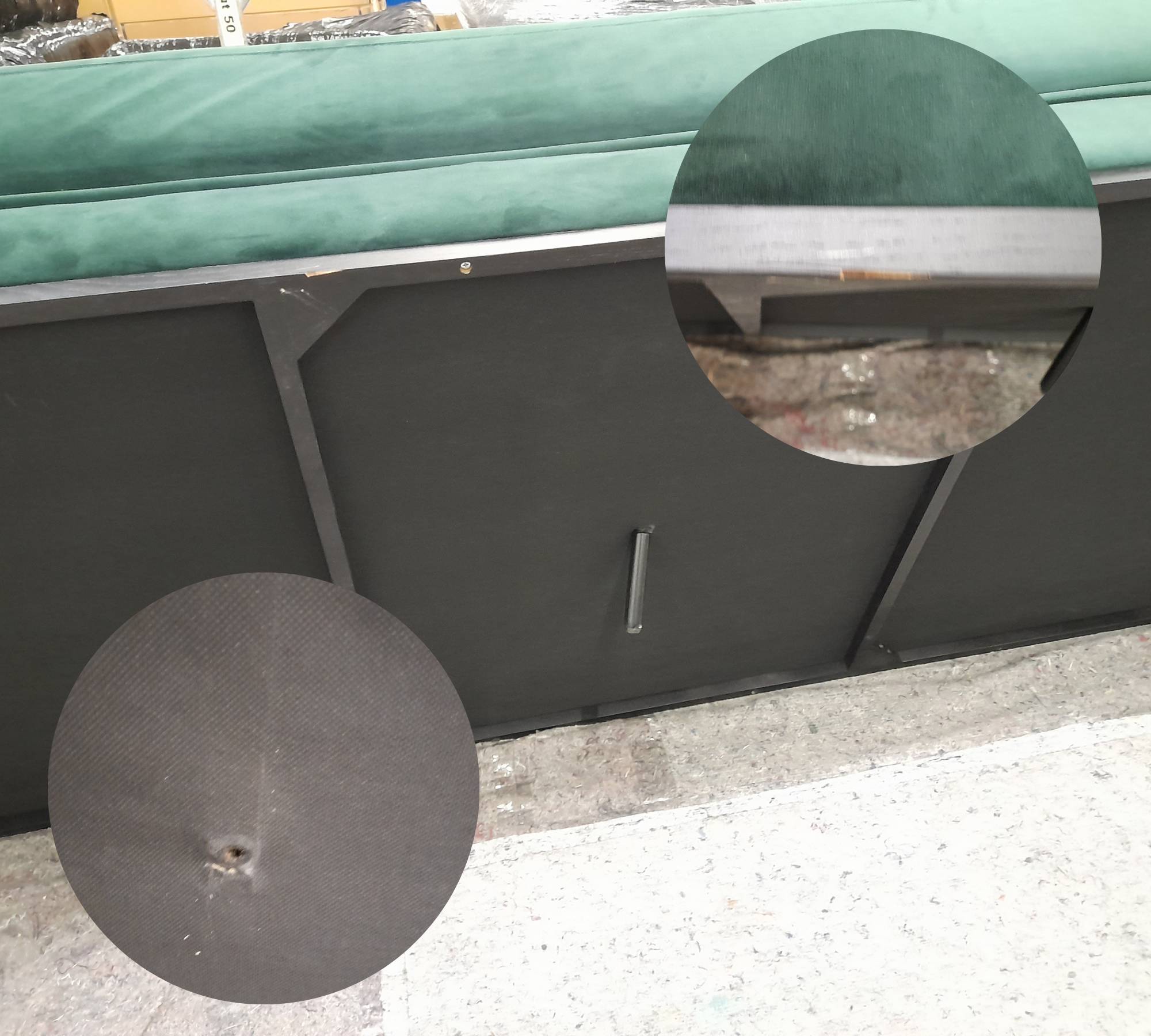 Chill by SLS Sofa 3-Sitzer Velour Lux Dark Green