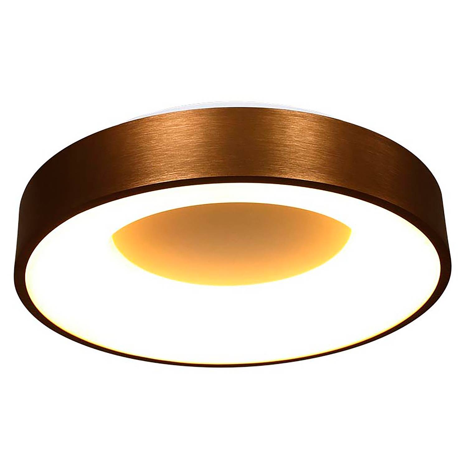 Ringlede LED-Deckenleuchte Aluminium Kupfer