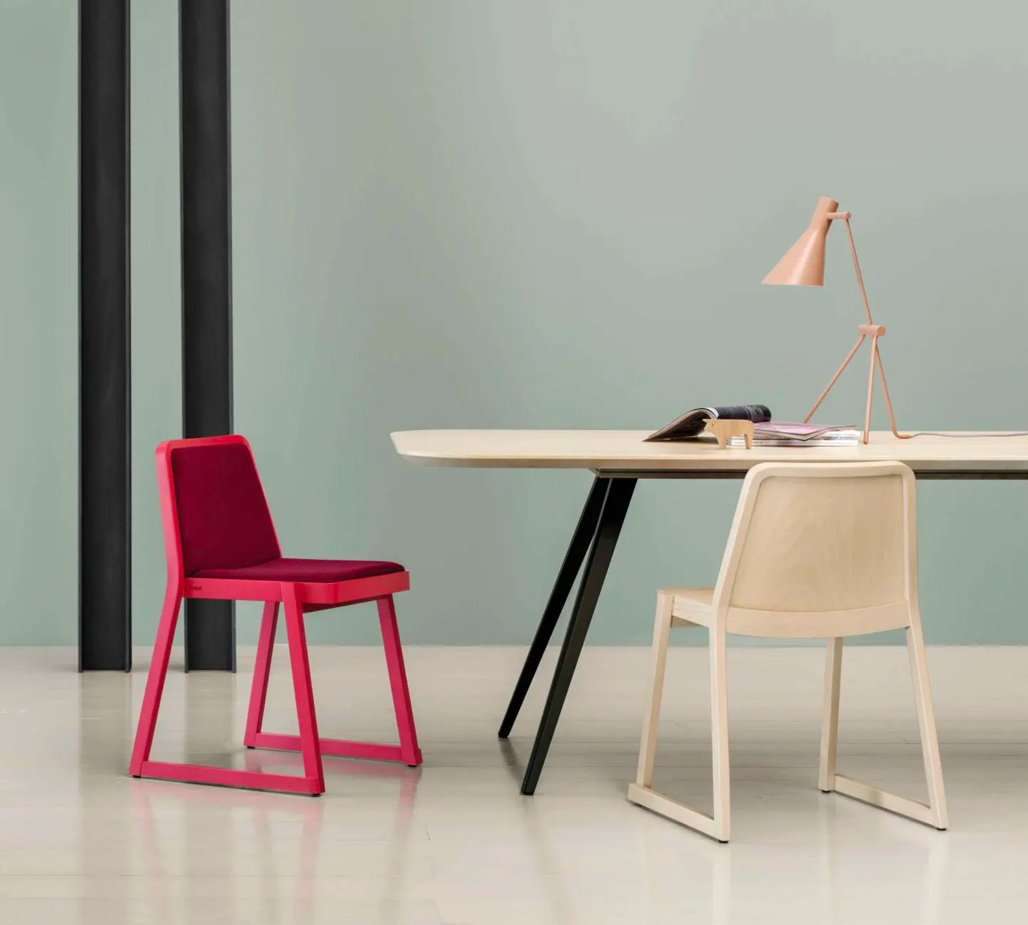 2x Roxanne Stuhl Holz Braun