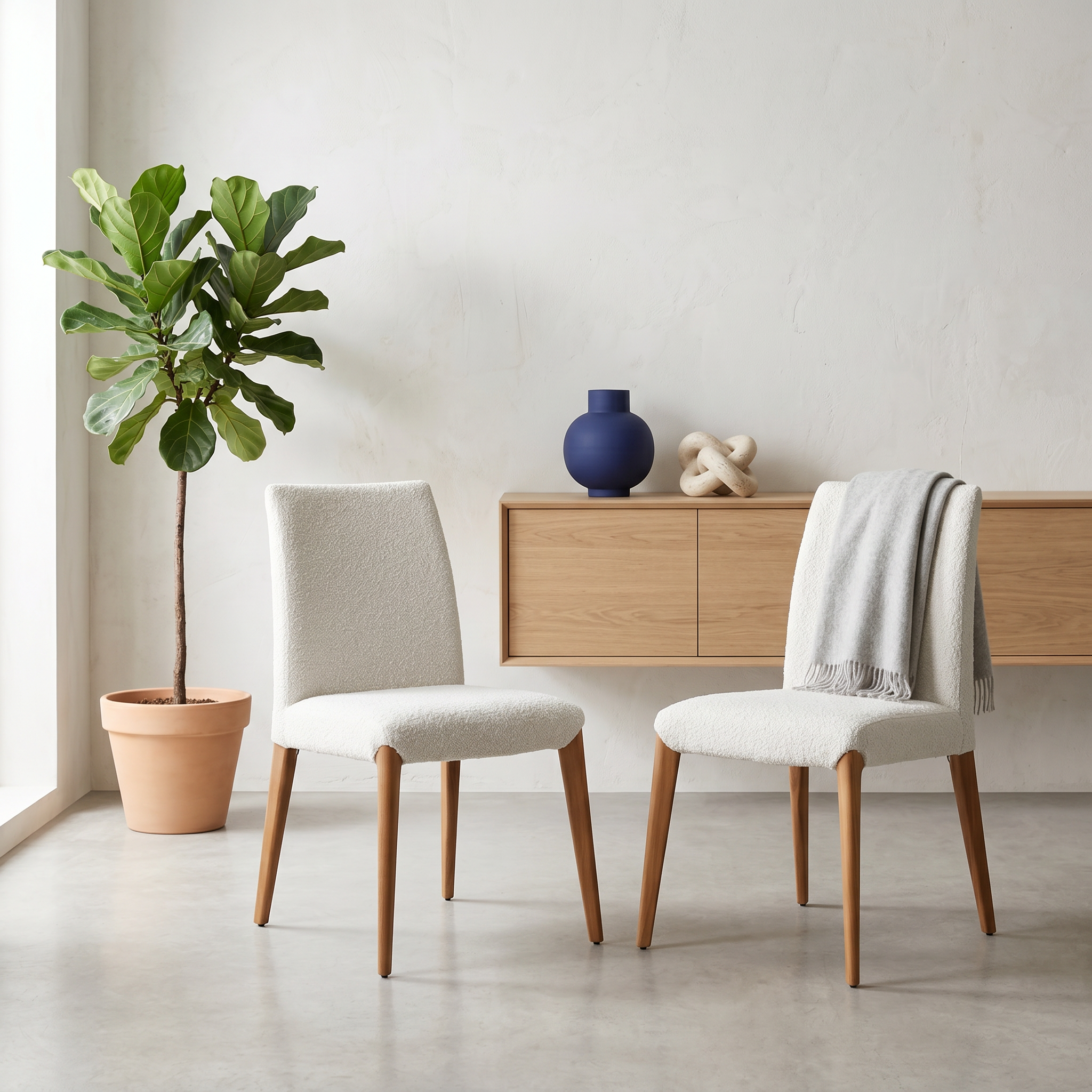 2x Ines Dining chair wood beige