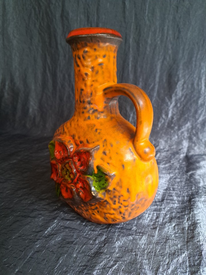 Vintage Vase Keramik Orange