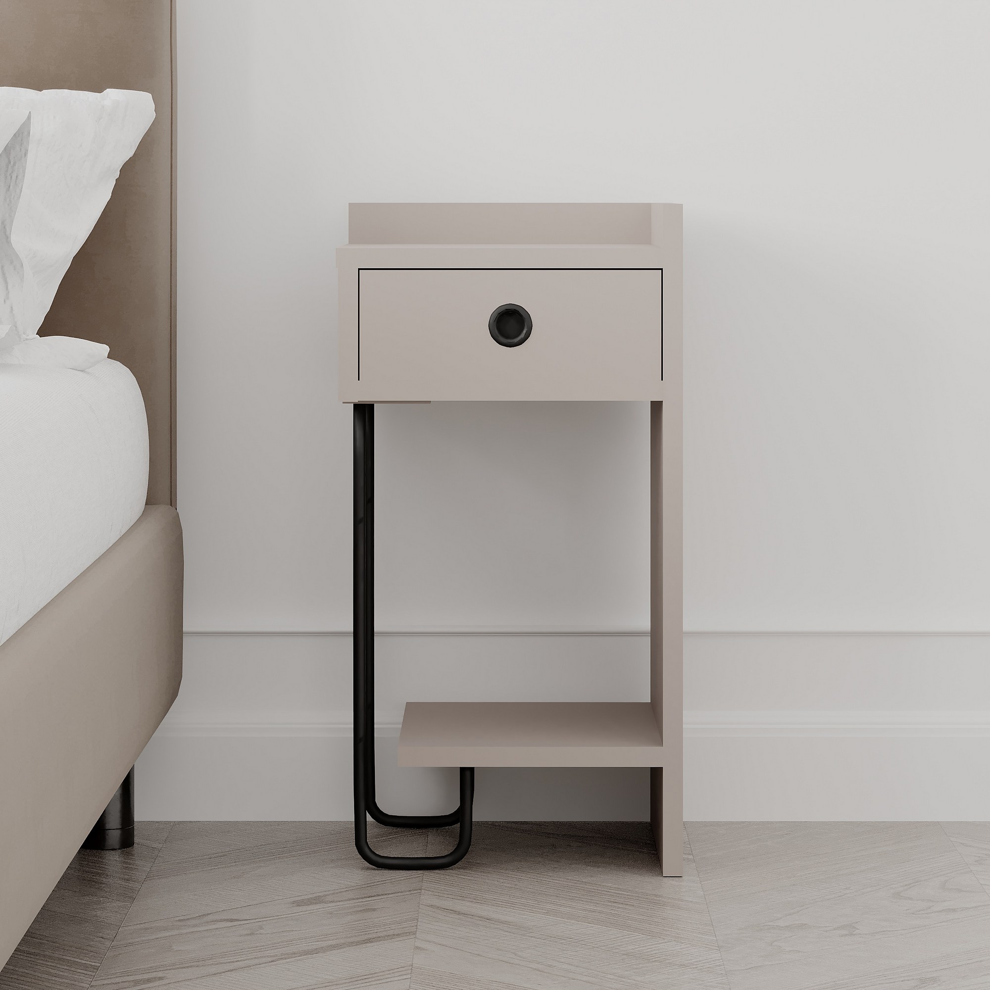 Sirius Bedside Table Right Light Mocha