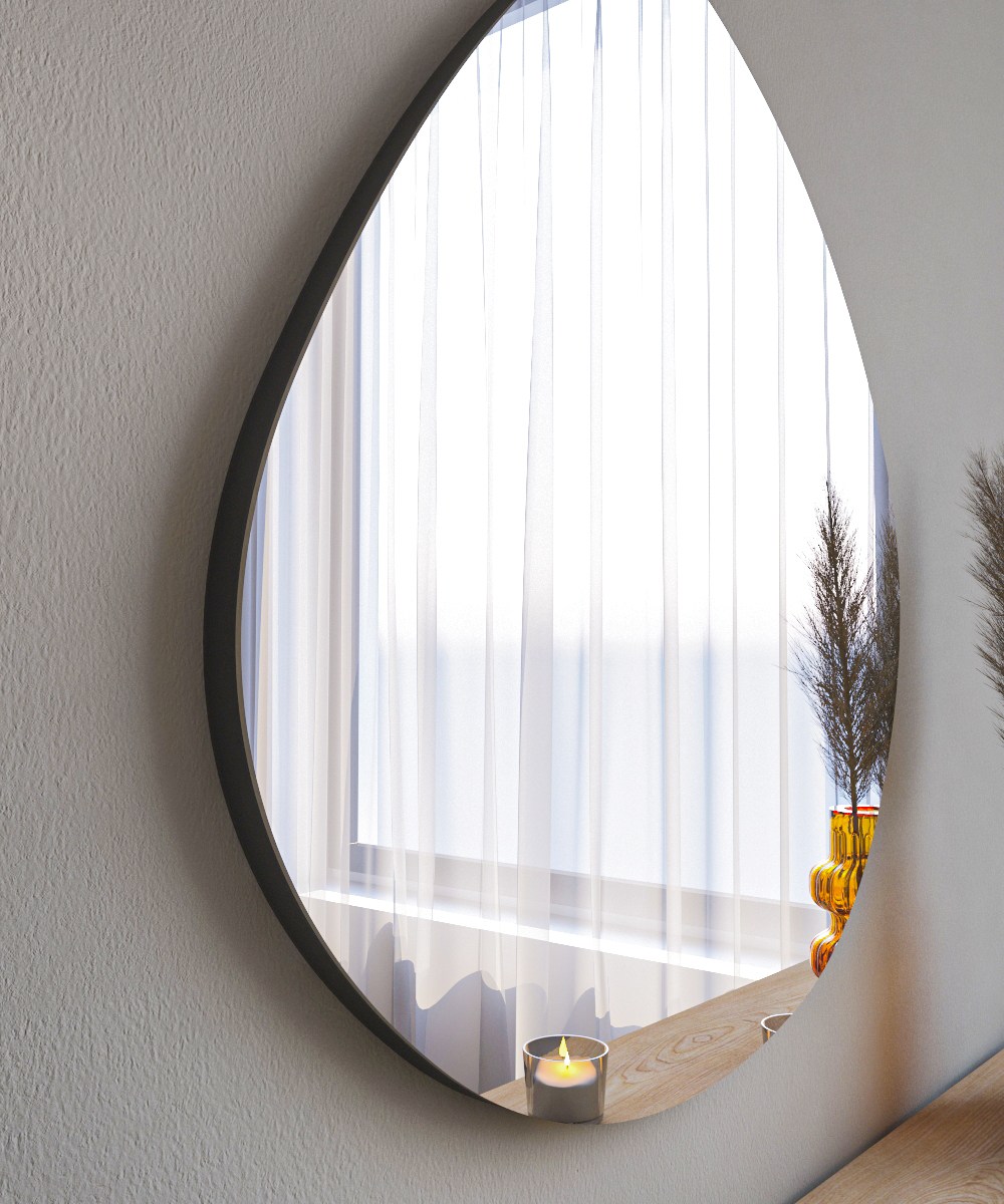 Besso Mirror Black Ø60cm