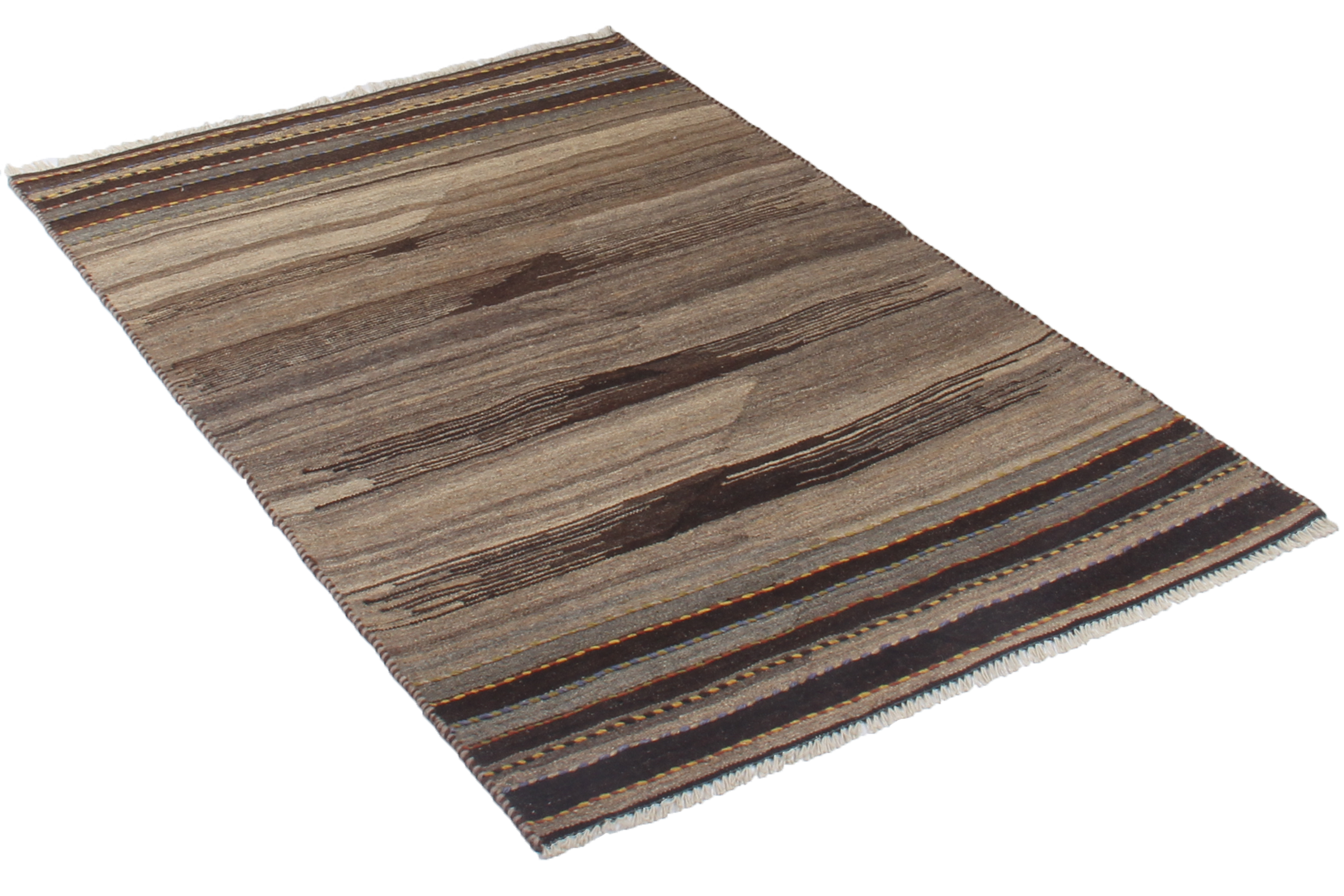 Kilim Gashgai Teppich Wolle Grau