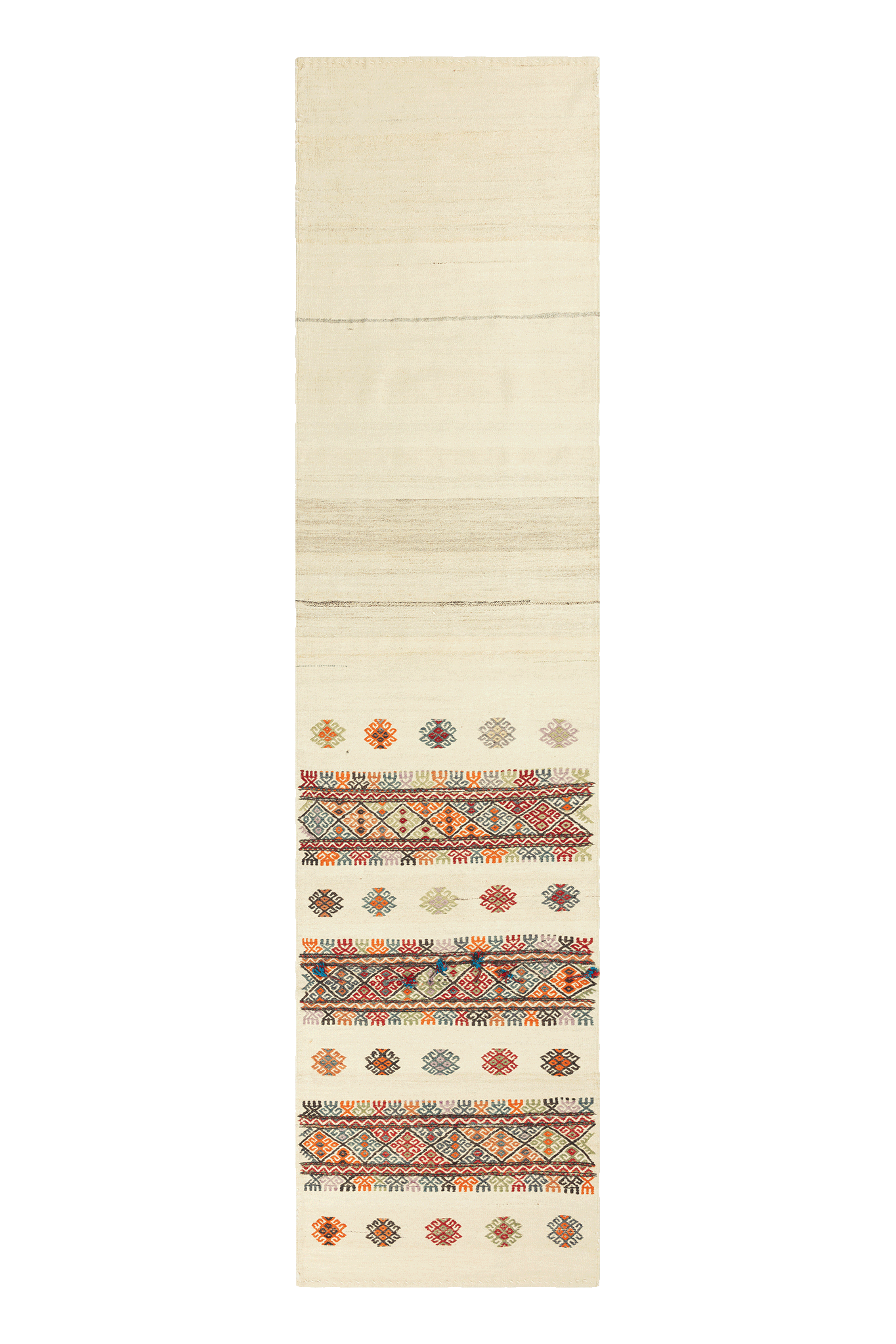 Vintage Kilim Teppich Wolle Mehrfarbig