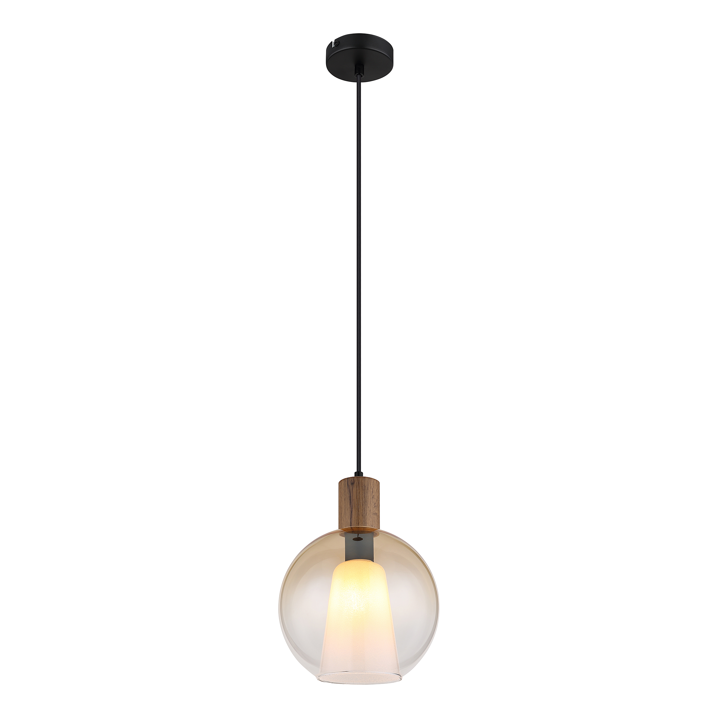 Pendelleuchte Barry 1-flammig Farbglas Eisen