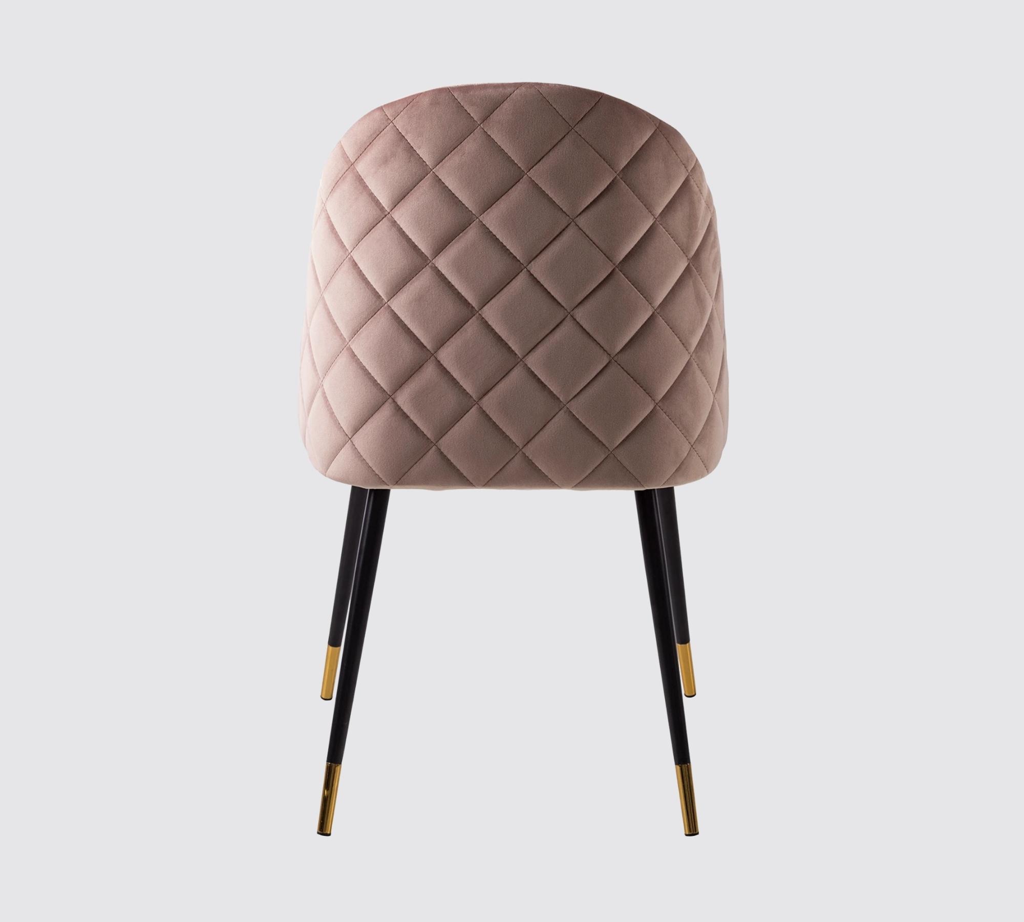 Upholstered chair velvet dusty pink