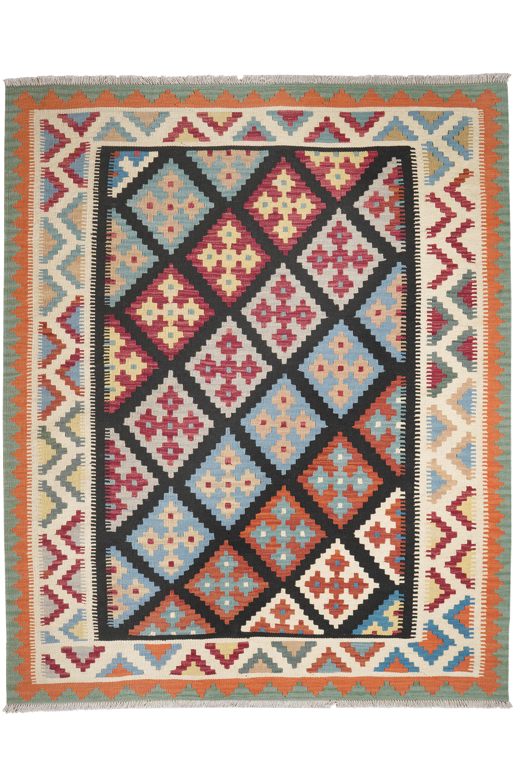 Kilim Gashgai Tappeto Lana Nero