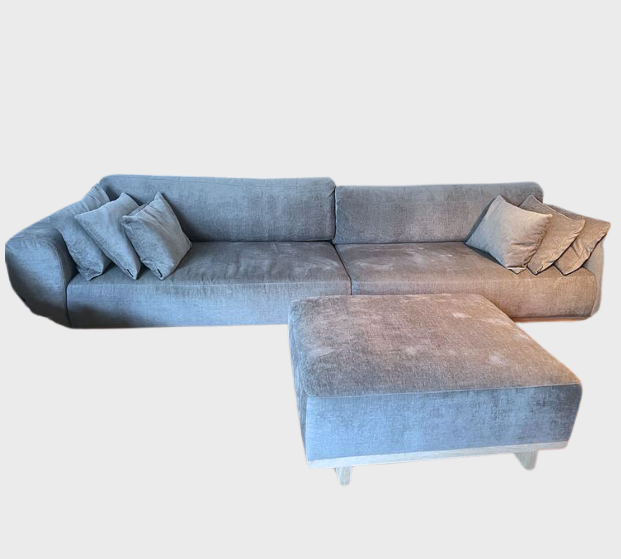 Aya Sofa 4-Sitzer & Hocker Planet Grey Green