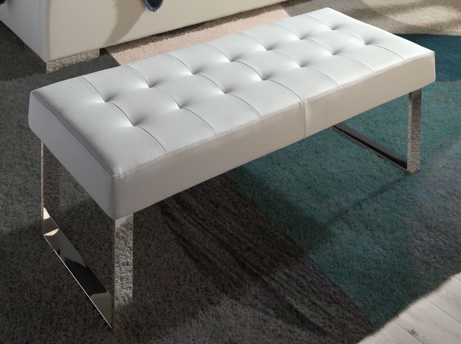 Bank Kunstleder Weiß