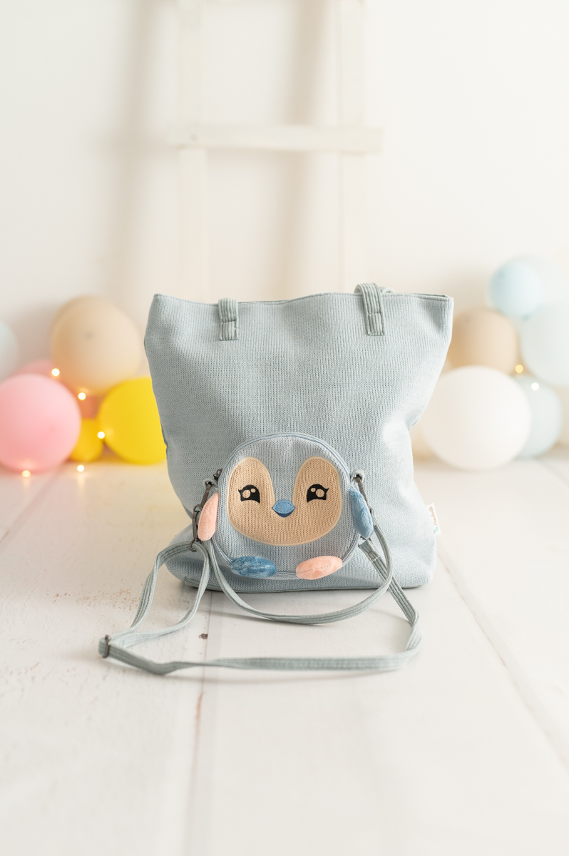 Pinguin Tasche Baumwolle Blau