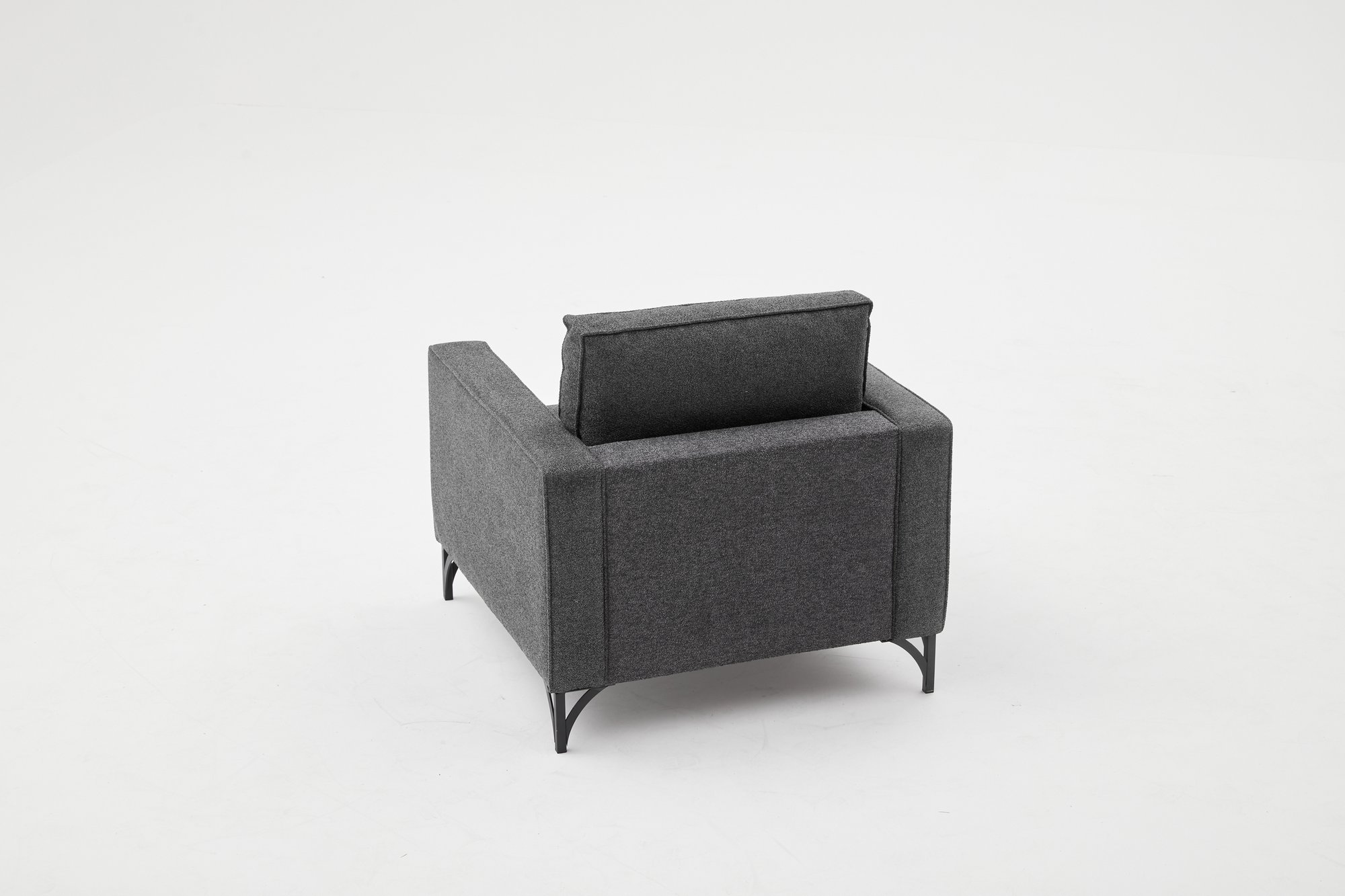 Lima armchair anthracite with black legs
