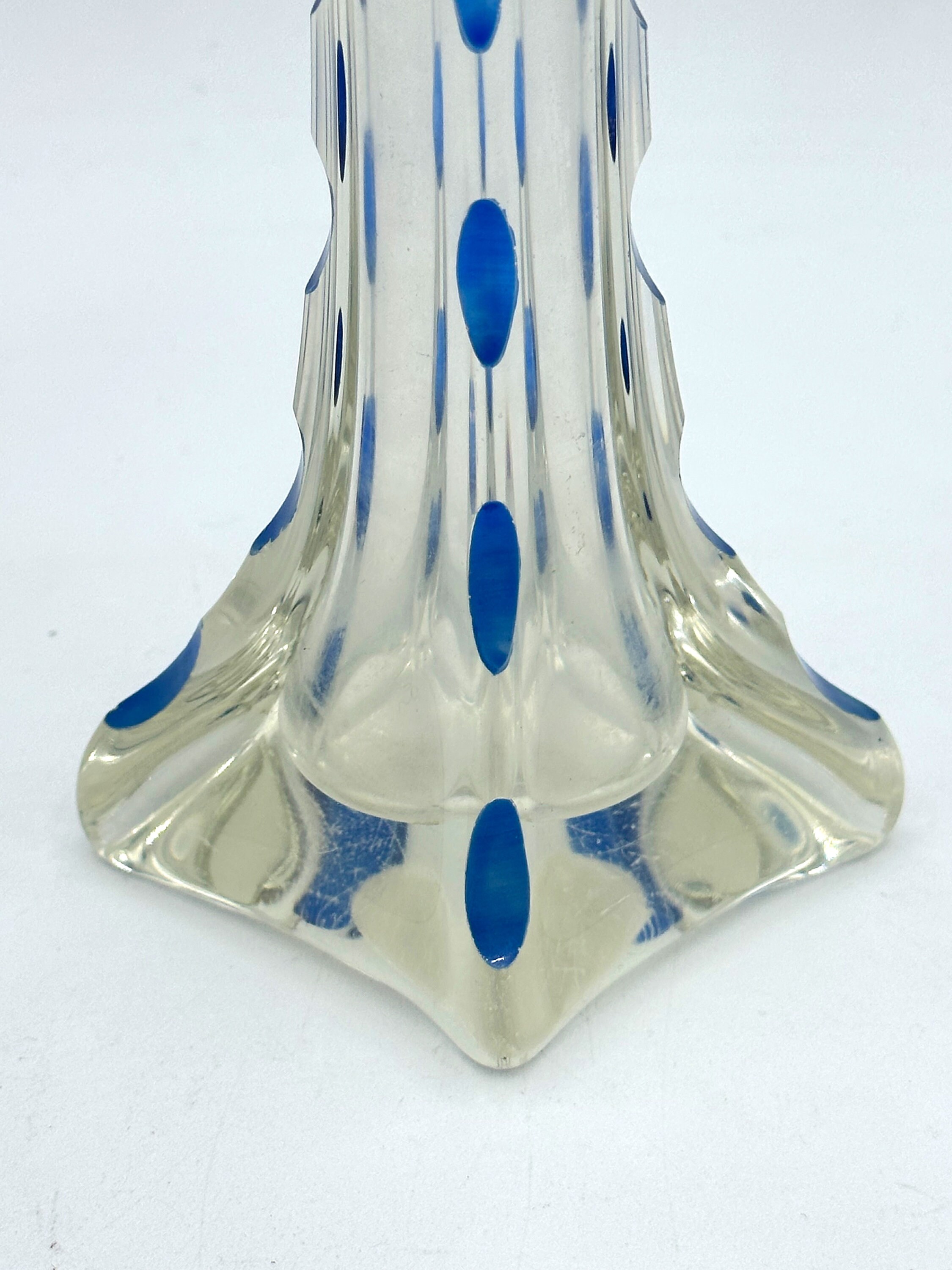 Vintage Art Deco Blumenvase Kristall