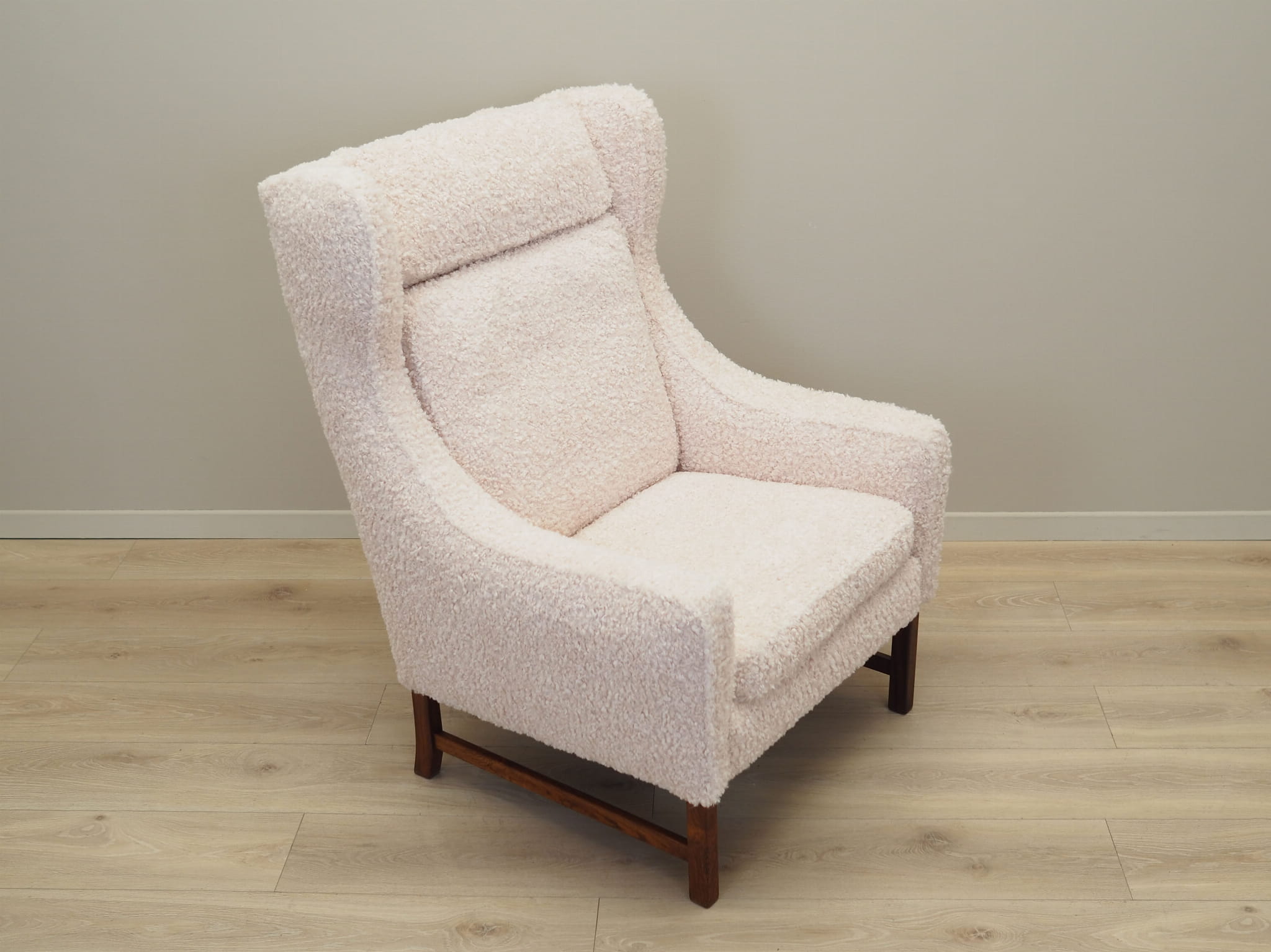 Chair Textile Wood Cream 1970s