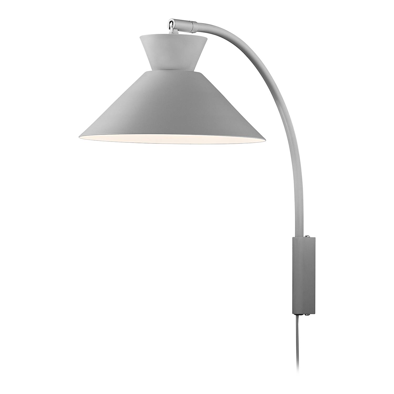Dial Wandleuchte Aluminium Grau 1-flammig