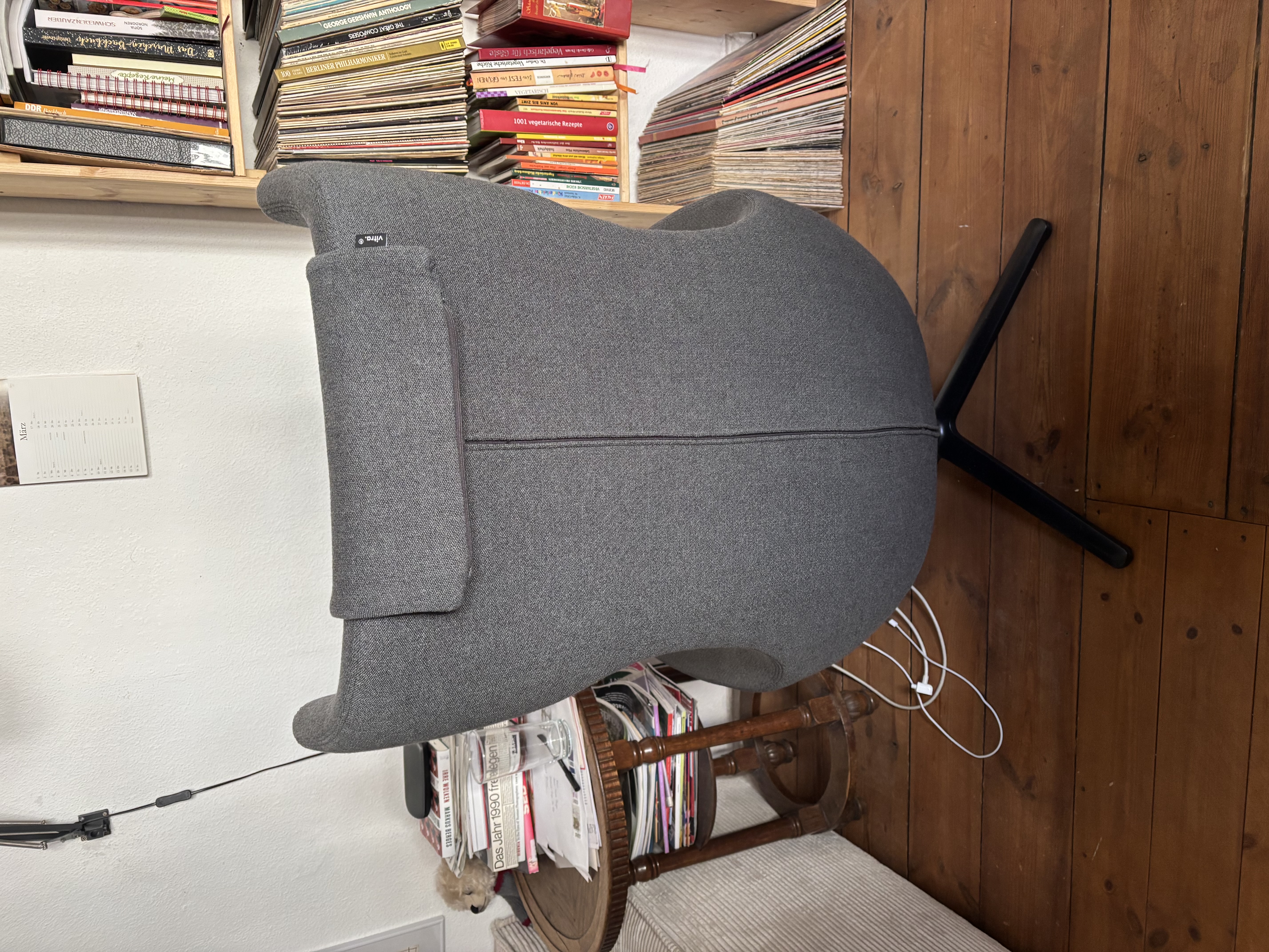Grand Repos Sessel & Ottomane Baumwolle Edelstahl Grau