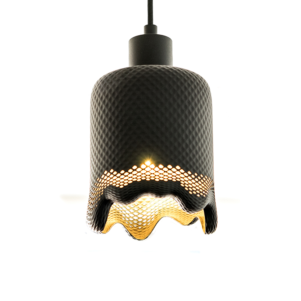 Klecks Ambient Pendant Lamp 3D Print Black Ø 13cm